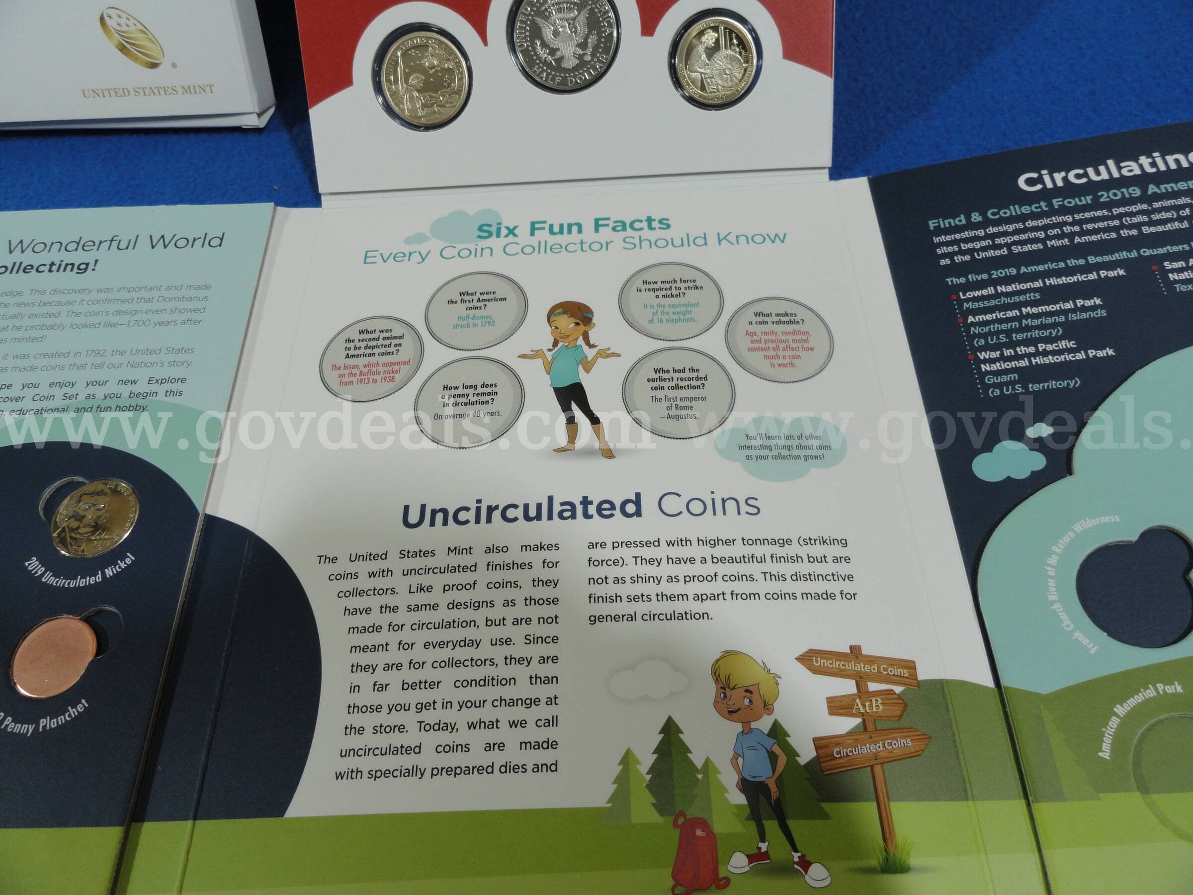 Lot of3 - 2019 US Mint Explore and Discover Coin Sets – Starter Kits & Activity Books   Government Surplus Auction - Photo #6