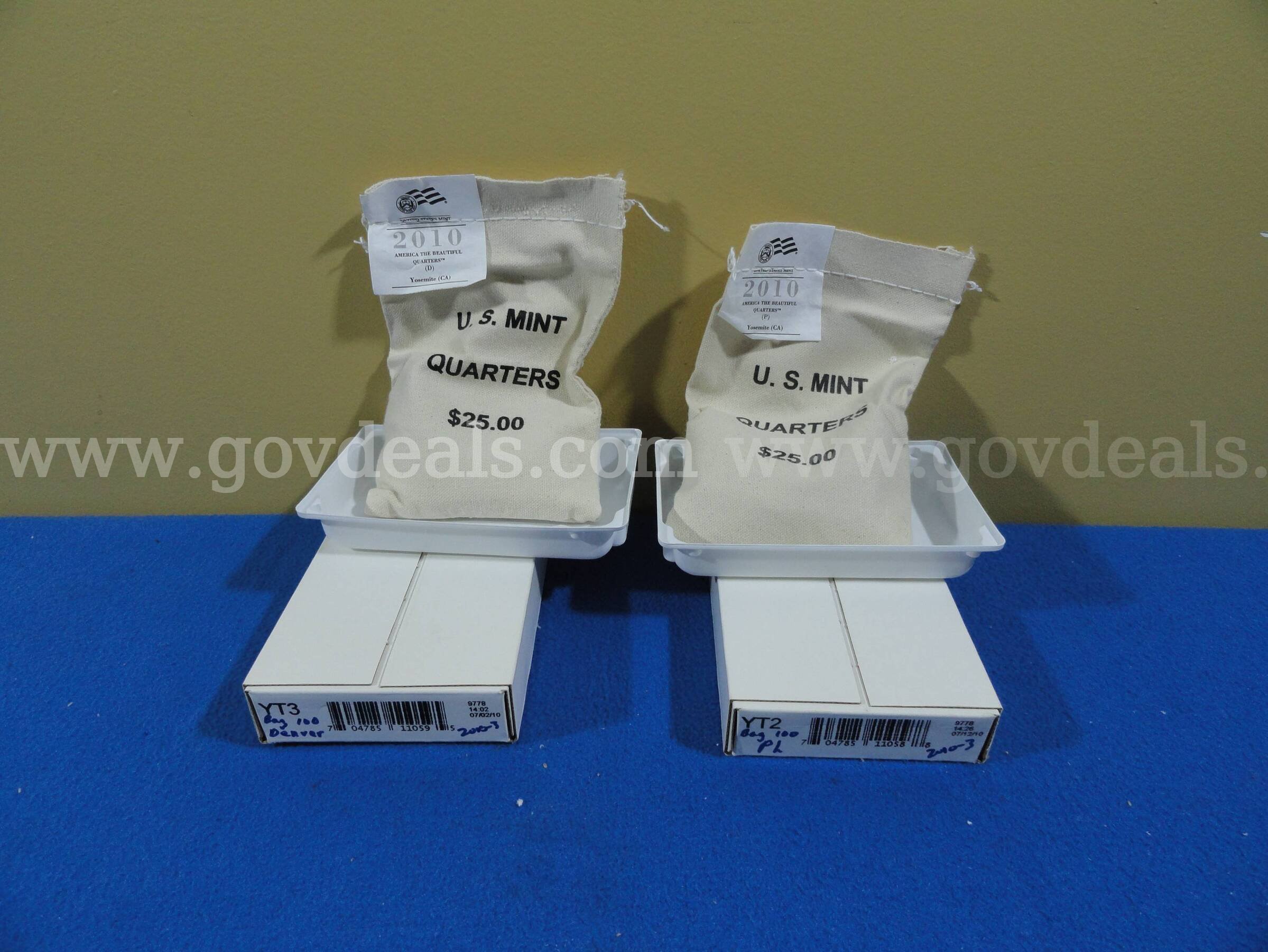 2010 US Mint America the Beautiful Quarters Bags – Yosemite $25 Face (P & D)   Government Surplus Auction - Photo #4