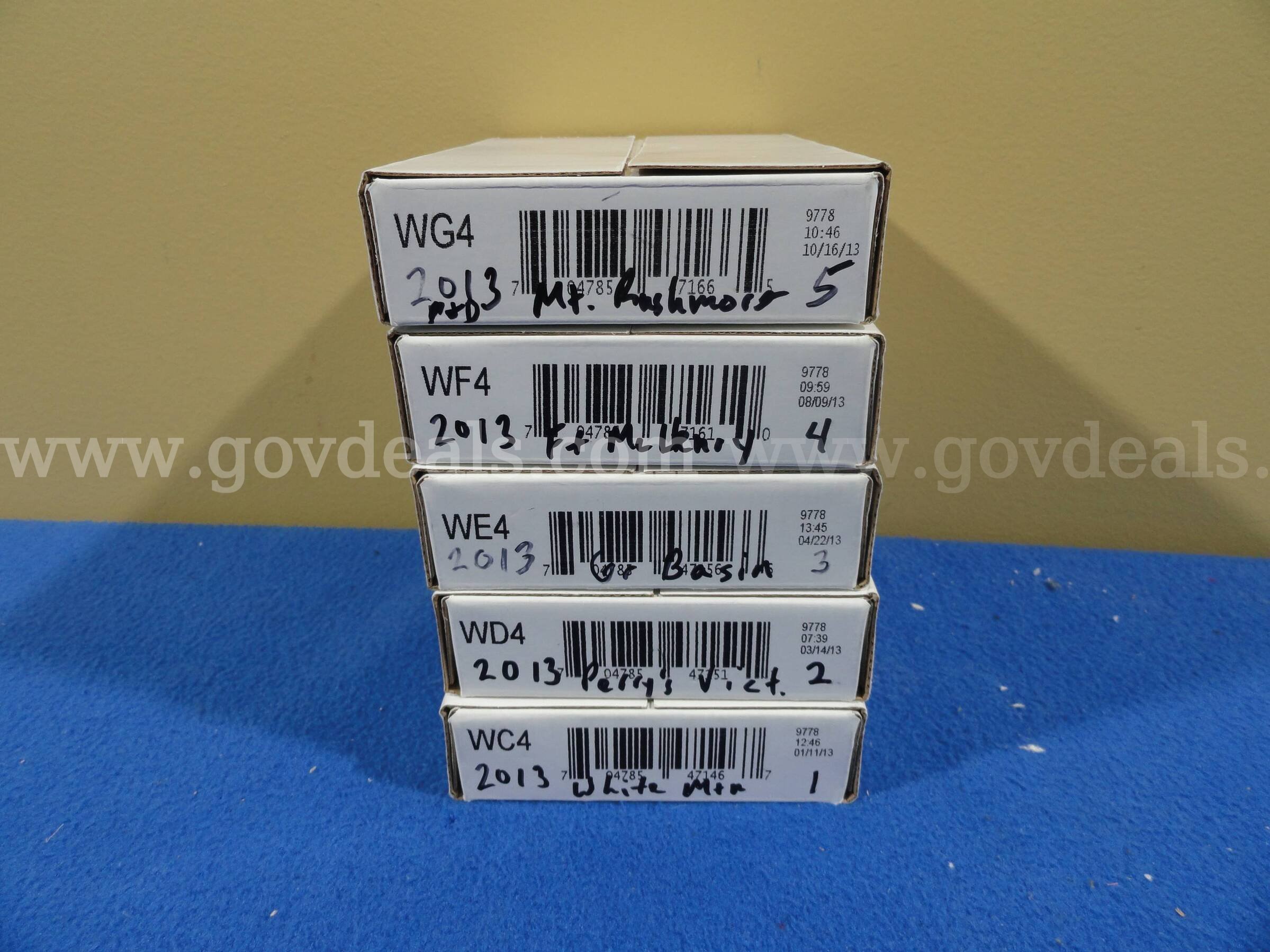 2013 US Mint America the Beautiful Quarters Complete Year – 5 Two-Roll Sets (P & D) $100 Face  100 Government Surplus Auction - Photo #4