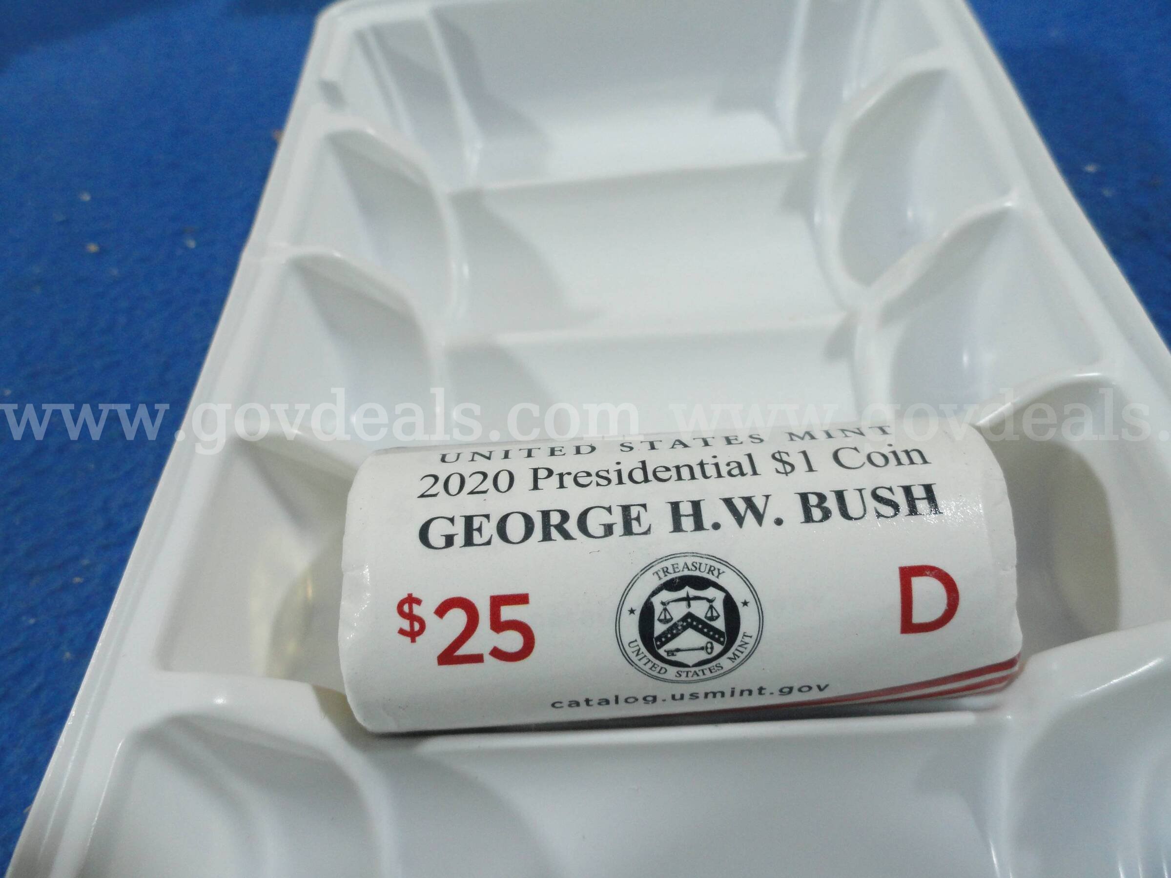 US Mint Presidential $1 Coin Boxes – Grover Cleveland 2nd Term & G.H.W. Bush (P & D) $100 Face  100 Government Surplus Auction - Photo #4