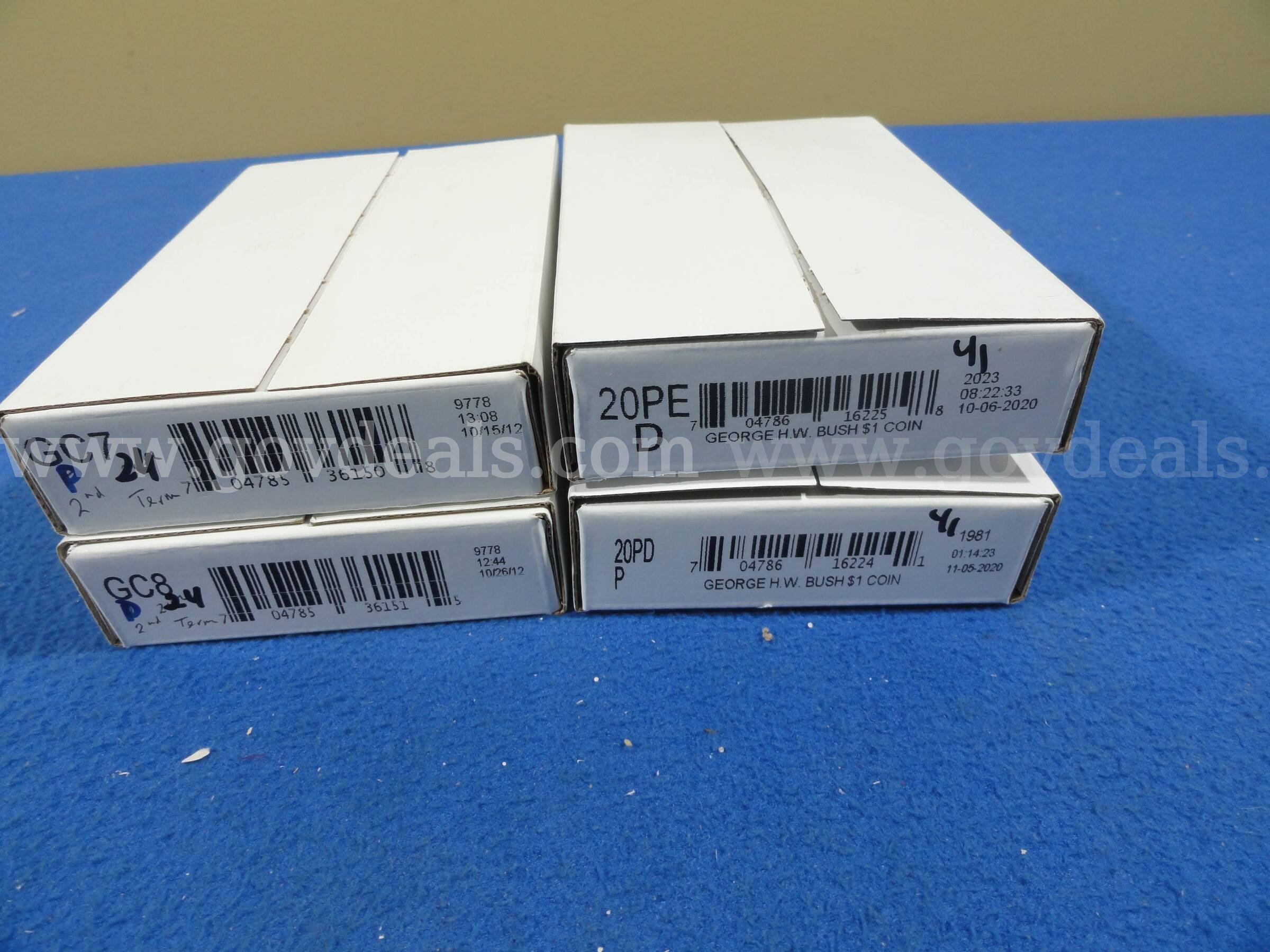 US Mint Presidential $1 Coin Boxes – Grover Cleveland 2nd Term & G.H.W. Bush (P & D) $100 Face  100 Government Surplus Auction - Photo #6
