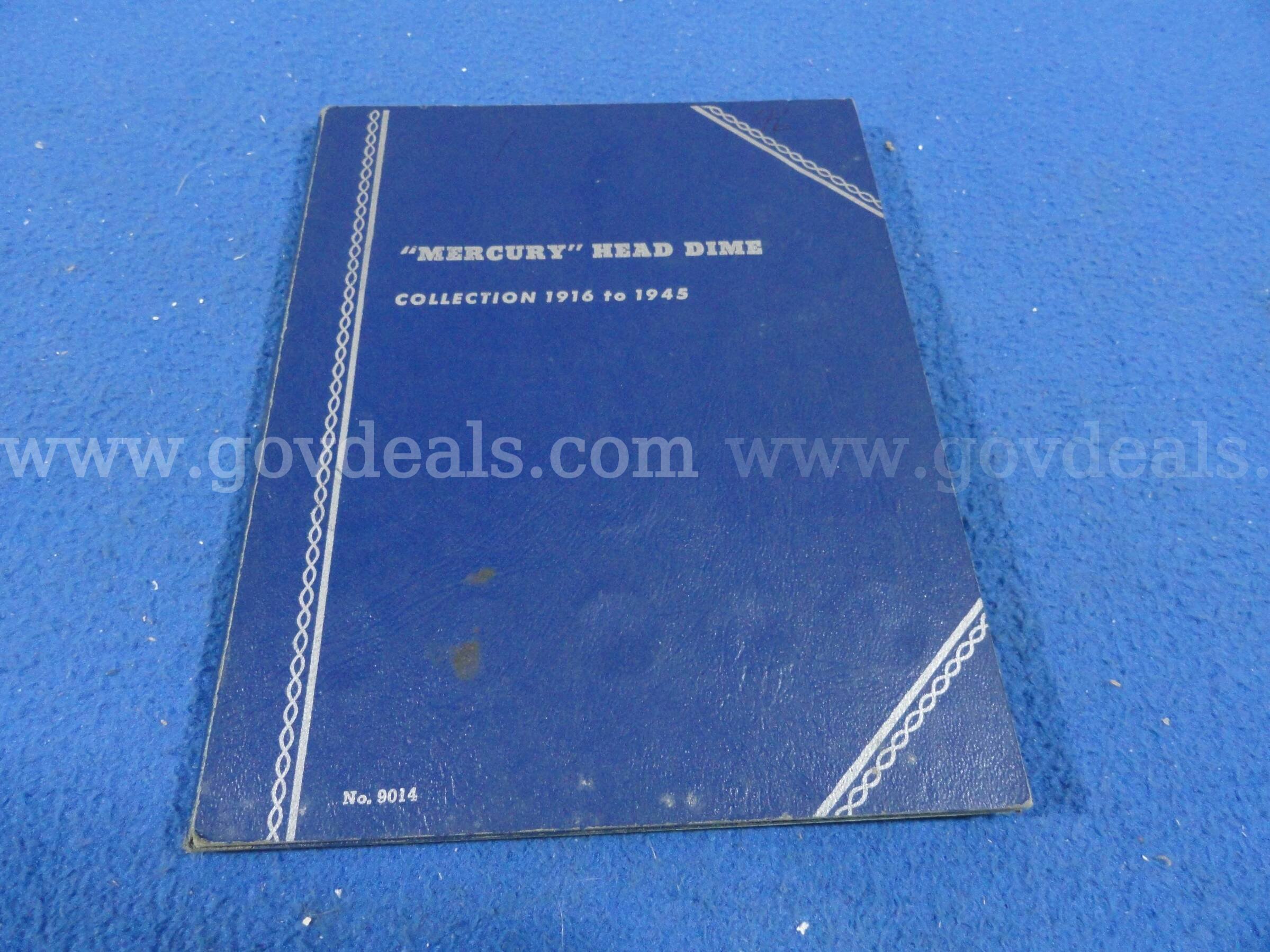 Lot of 46 Silver Mercury Dime Collection 1916-1945 in Original Whitman Album Mercury  Government Surplus Auction - Photo #5