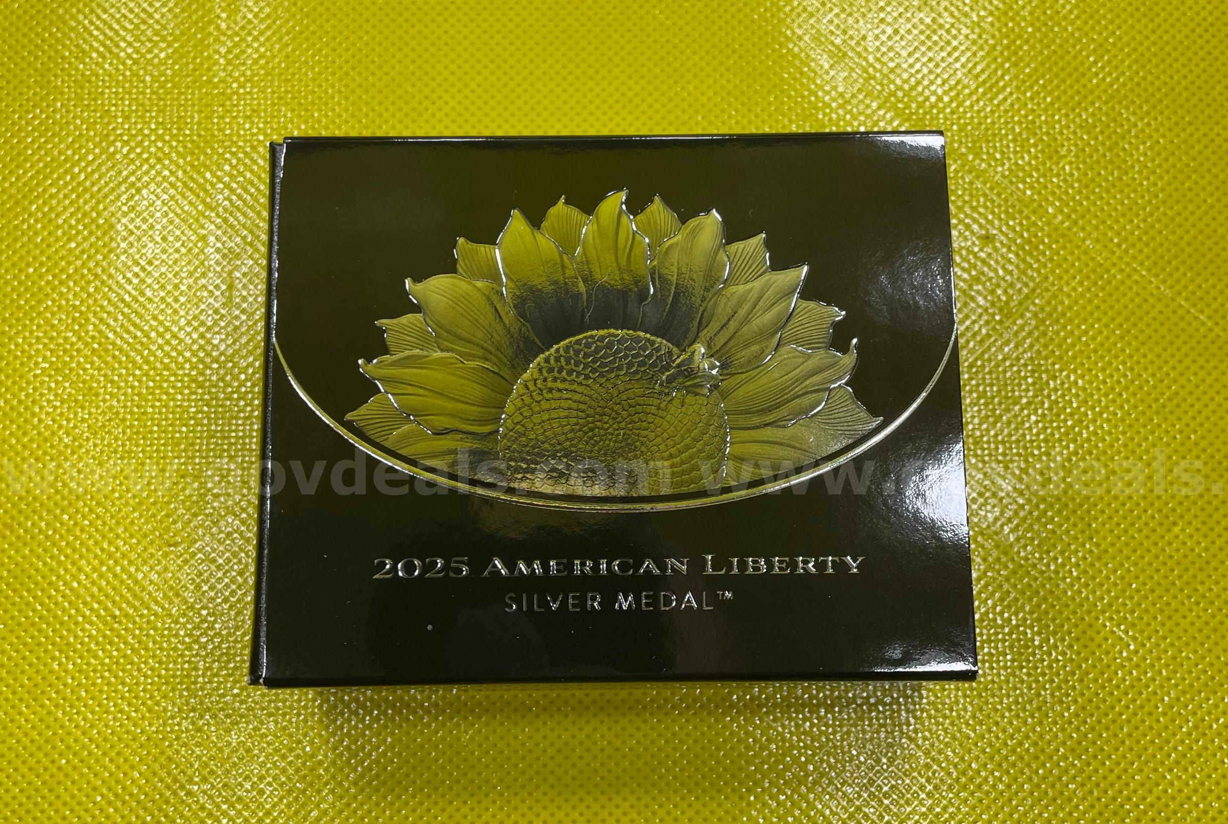 2025 AMERICAN LIBERTY SILVER MEDAL ONE OUNCE 99.9% SILVER PROOF COIN FREE SHIPPING (USA ONLY) L2 ONE OUNCE PROOF SILVER MEDAL Government Surplus Auction - Photo #3