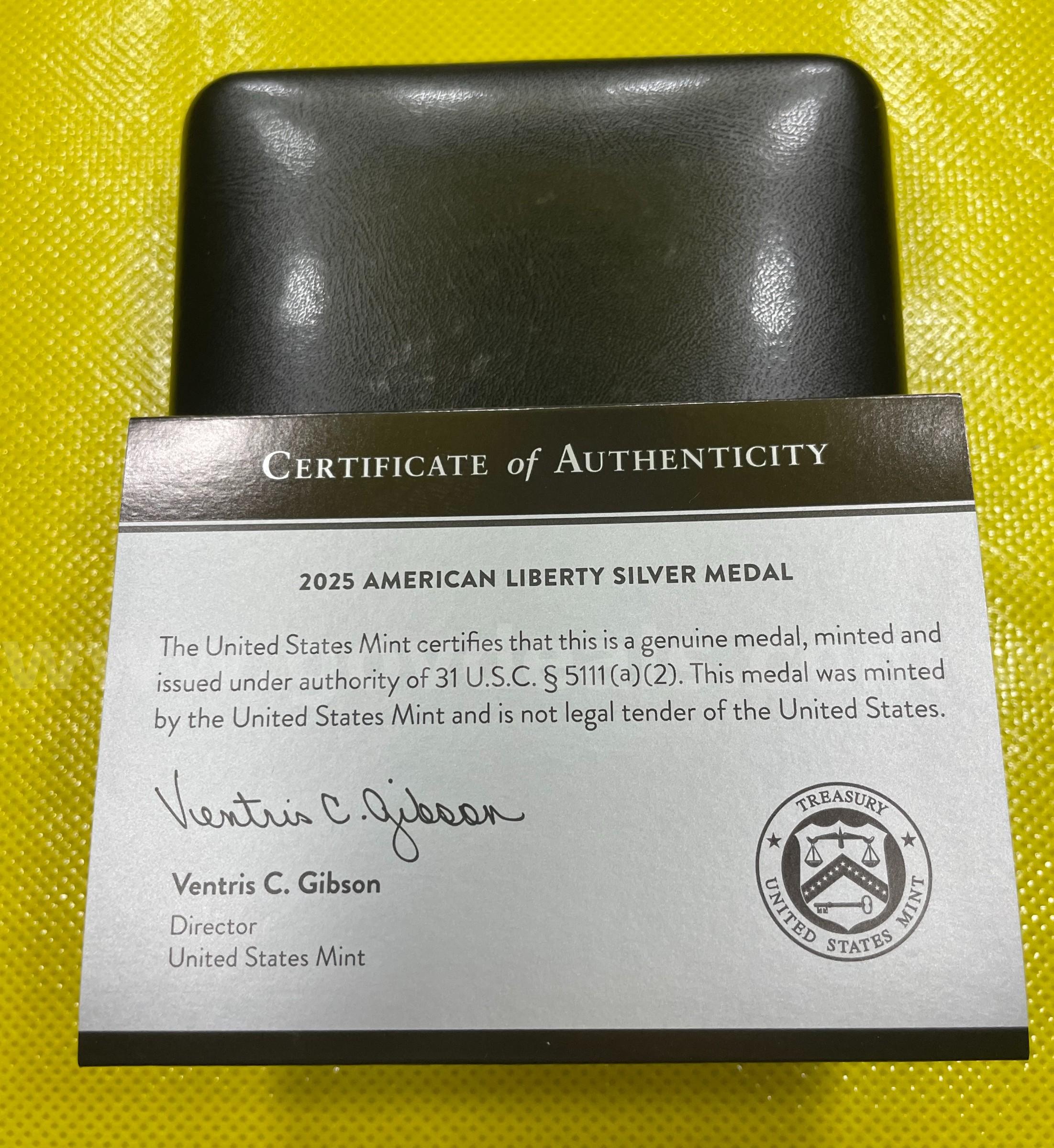 2025 AMERICAN LIBERTY SILVER MEDAL ONE OUNCE 99.9% SILVER PROOF COIN FREE SHIPPING (USA ONLY) L2 ONE OUNCE PROOF SILVER MEDAL Government Surplus Auction - Photo #5