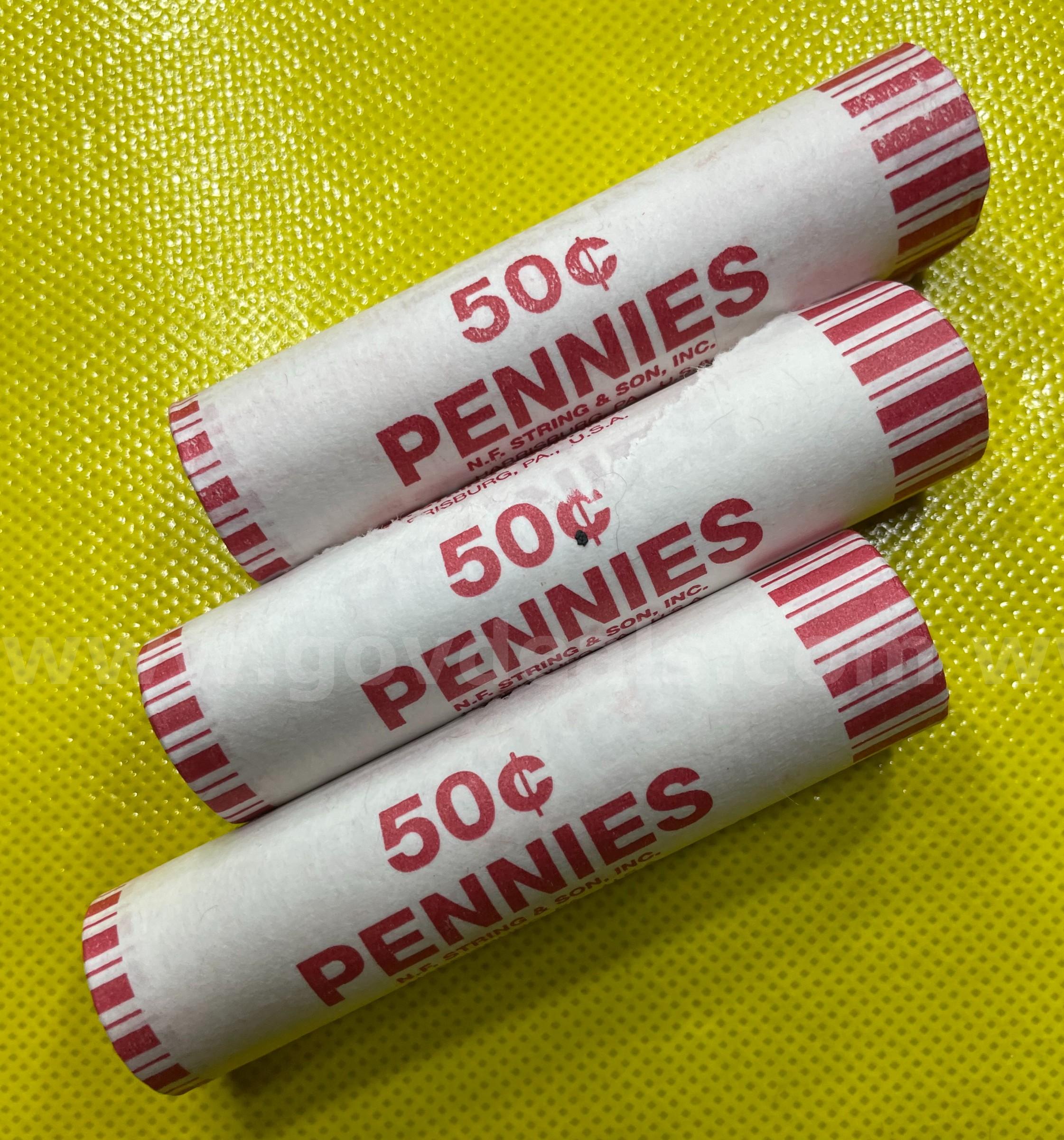 FINAL YEAR !! 2025 D LINCOLN CENTS PENNIES FULL 3 (50) ROLL SET UNCIRCULATED FREE SHIPPING (USA ONLY) UNCIRCULATED MINT ROLLS OBW WRAPPED ROLLS Government Surplus Auction - Photo #3