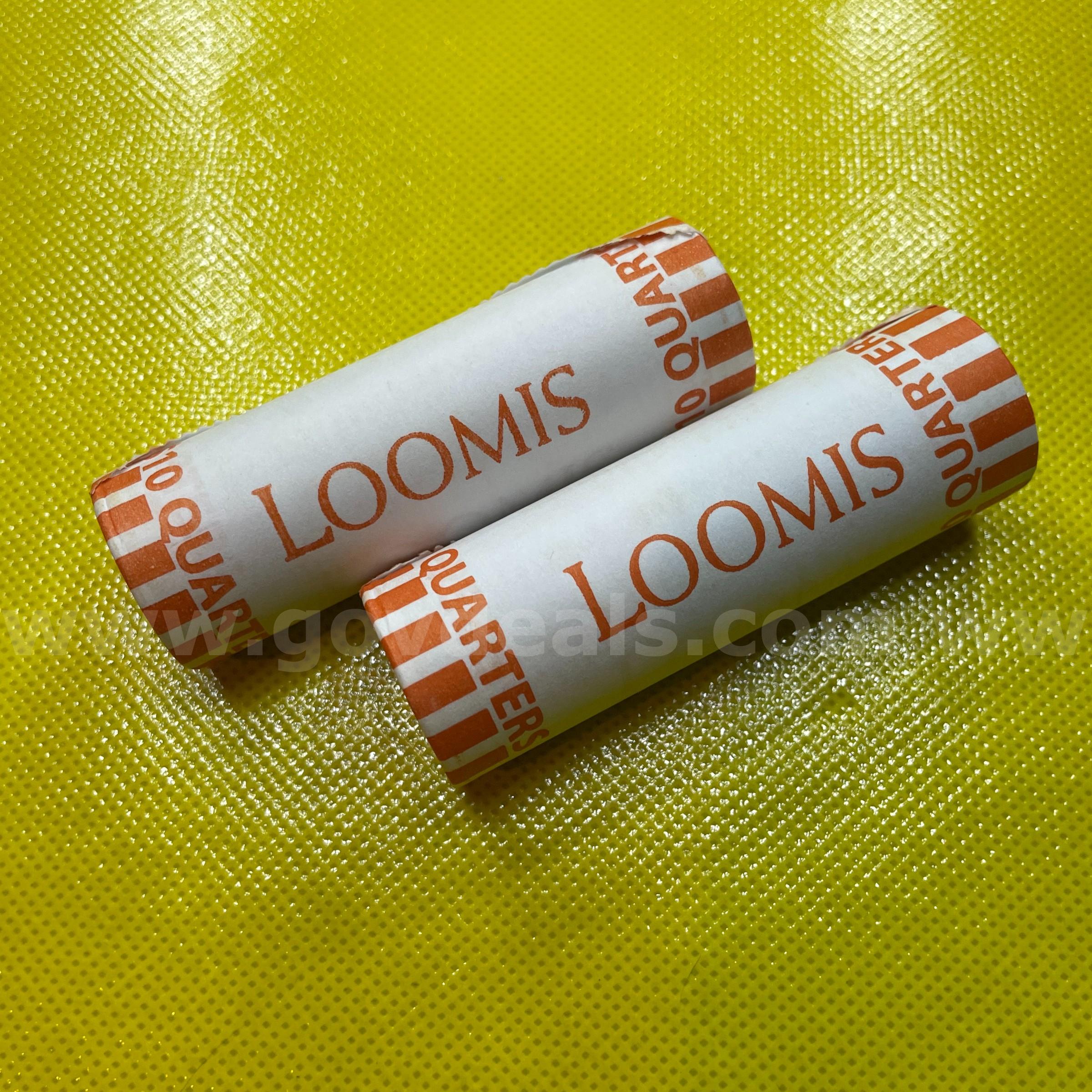 (2) BEAUTIFUL 2025P IDA B WELLS UNCIRCULATED $10 LOOMIS QUARTER ROLLS HEADS-TAILS FREE SHIPPING (USA ONLY) ORIGINAL LOOMIS BANK ROLL 2025P Government Surplus Auction - Photo #2