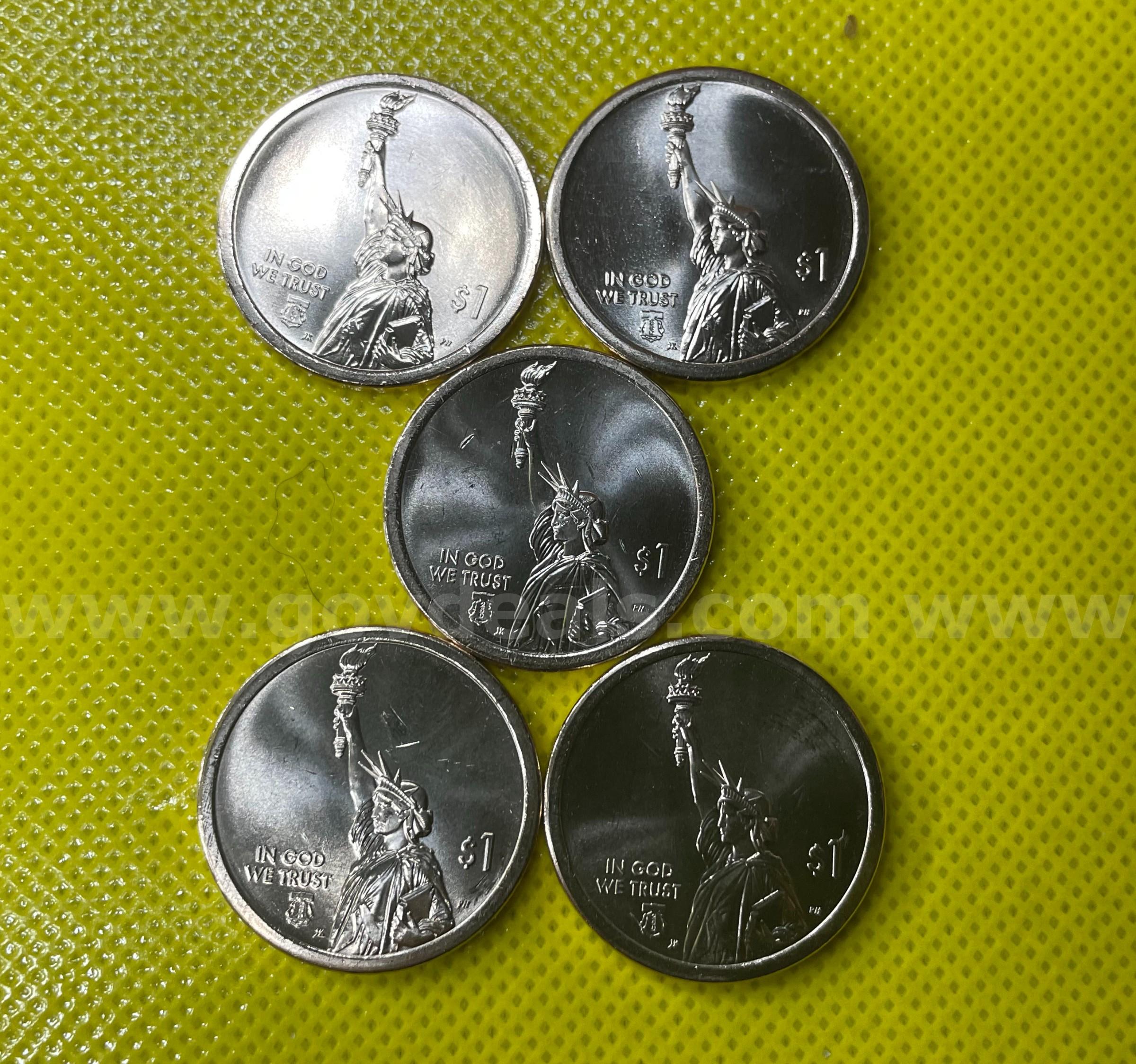 (5) NEW UNCIRCULATED 2026 P STEVE JOBS AMERICAN INNOVATION CALIFORNIA DOLLAR COIN SET P CALIFORNIA 5 COIN SET UNCIRCULATED NEW Government Surplus Auction - Photo #2
