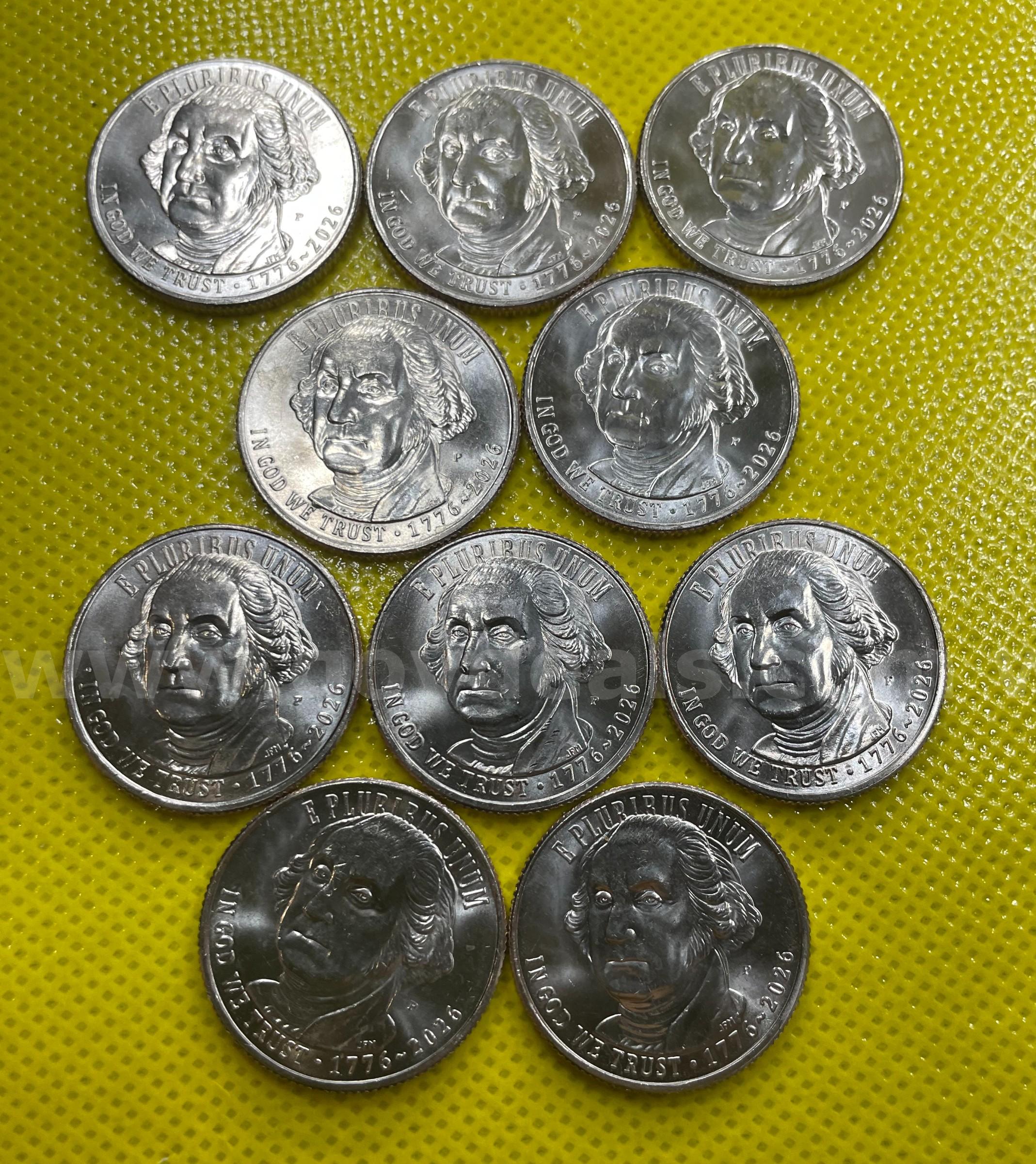 (20) NEW UNCIRCULATED 1776 ~ 2026 P DUAL DATE SEMIQUINCENTENNIAL REVOLUTIONARY WAR QUARTER COIN SET 2026 P REVOLUTIONARY WAR 1776 Government Surplus Auction - Photo #2