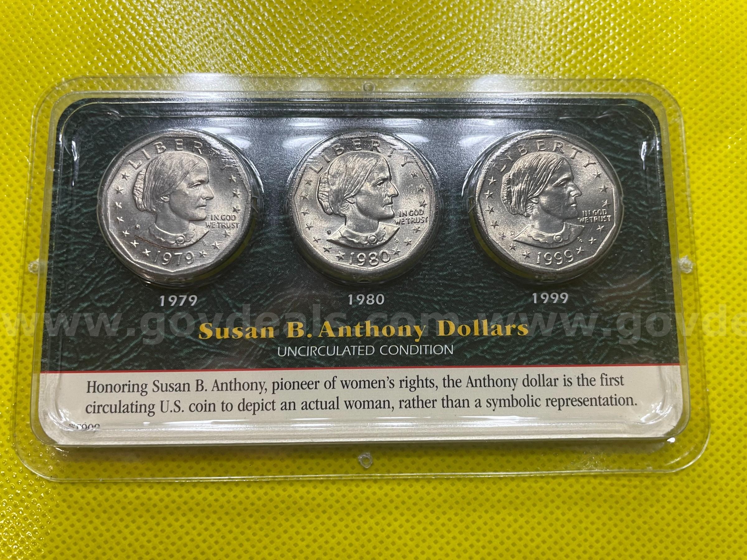 1979 & 1980 & 1999 SBA LITTLETON $1 COIN COLLECTION SET FREE SHIPPING (USA ONLY)