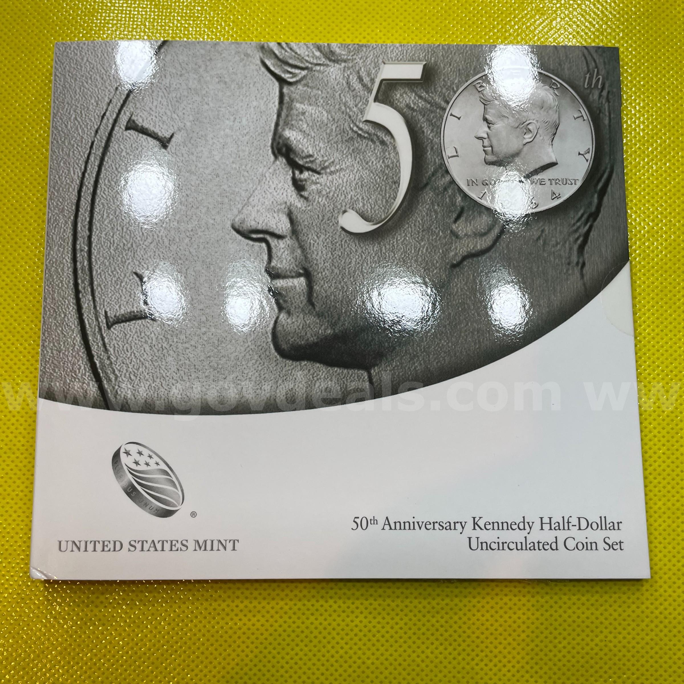 2014 P&D KENNEDY HALF DOLLAR 50TH ANNIVERSARY UNCIRCULATED COIN SET FREE SHIPPING (USA ONLY) ANNIVERSARY SET UNCIRCULATED NEW Government Surplus Auction - Photo #3