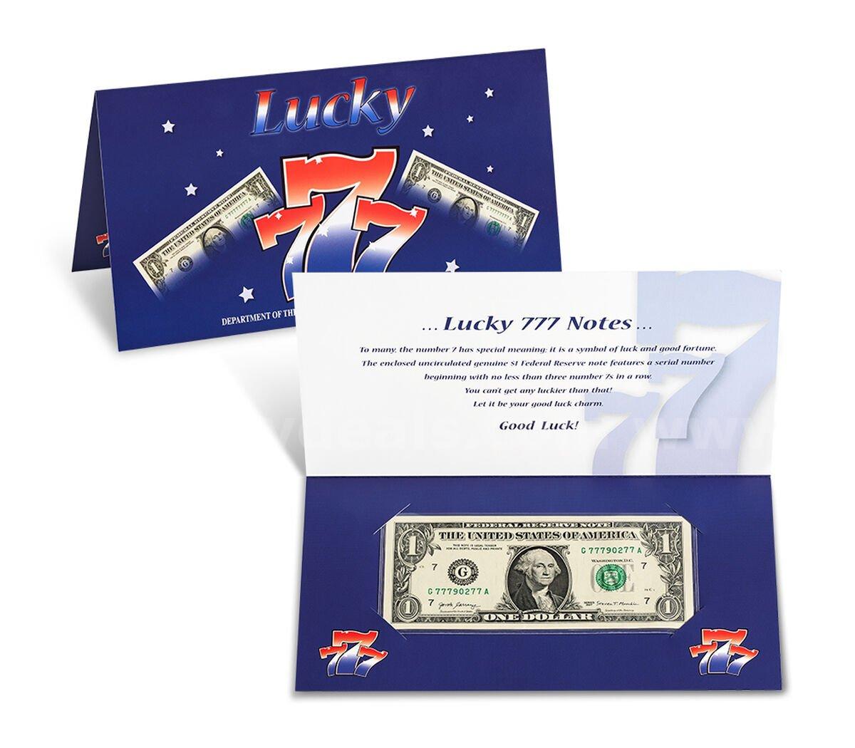 $1 LUCKY 777 NOTE SET GENUINE U.S. ISSUED SEALED & UNCIRCULATED FREE SHIPPING (USA ONLY)