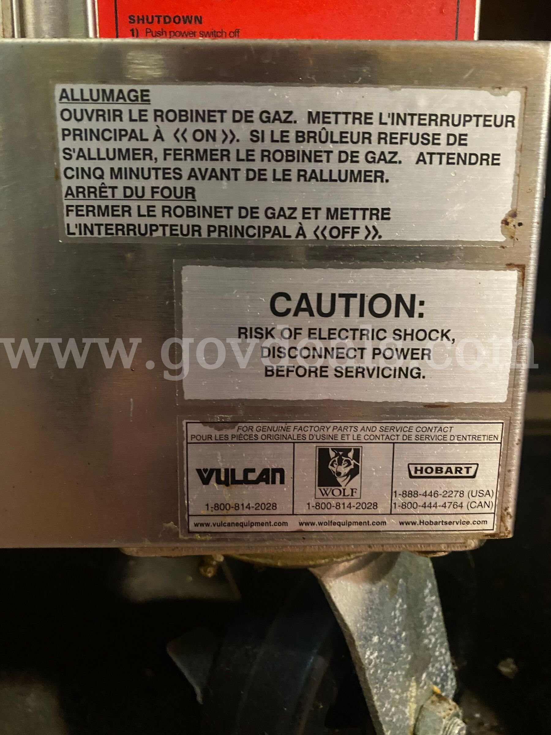 Vulcan VC44GD Double Stack Convection Gas Oven Vulcan VC44GD Government Surplus Auction - Photo #4