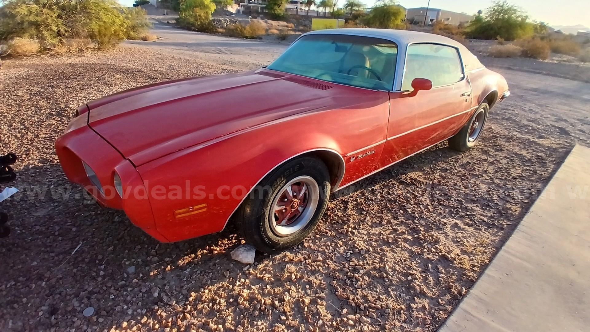 1973 Pontiac Firebird Esprit 350 V8 – Unrestored Arizona Survivor - Barn Find Pontiac 350 Government Surplus Auction - Photo #5