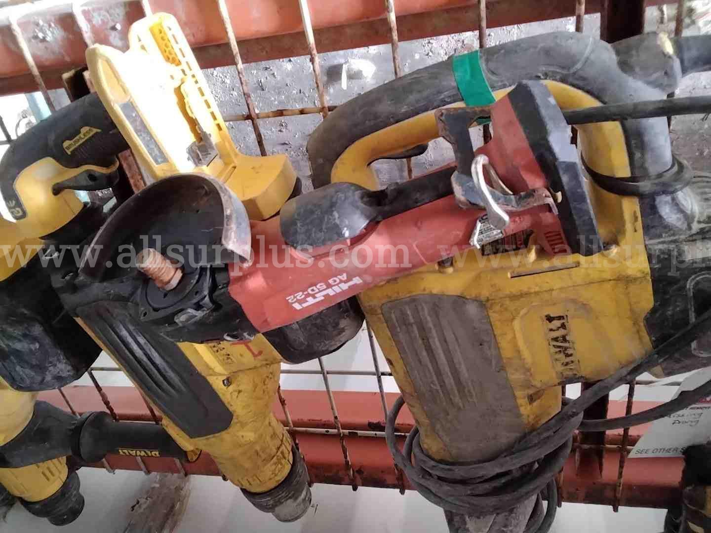 Tools, Drills, Pumps, Saws, Angle Grinders, Heat Guns, Dry Vac, Jacks, w/ 20ft Connex   Government Surplus Auction - Primary Photo
