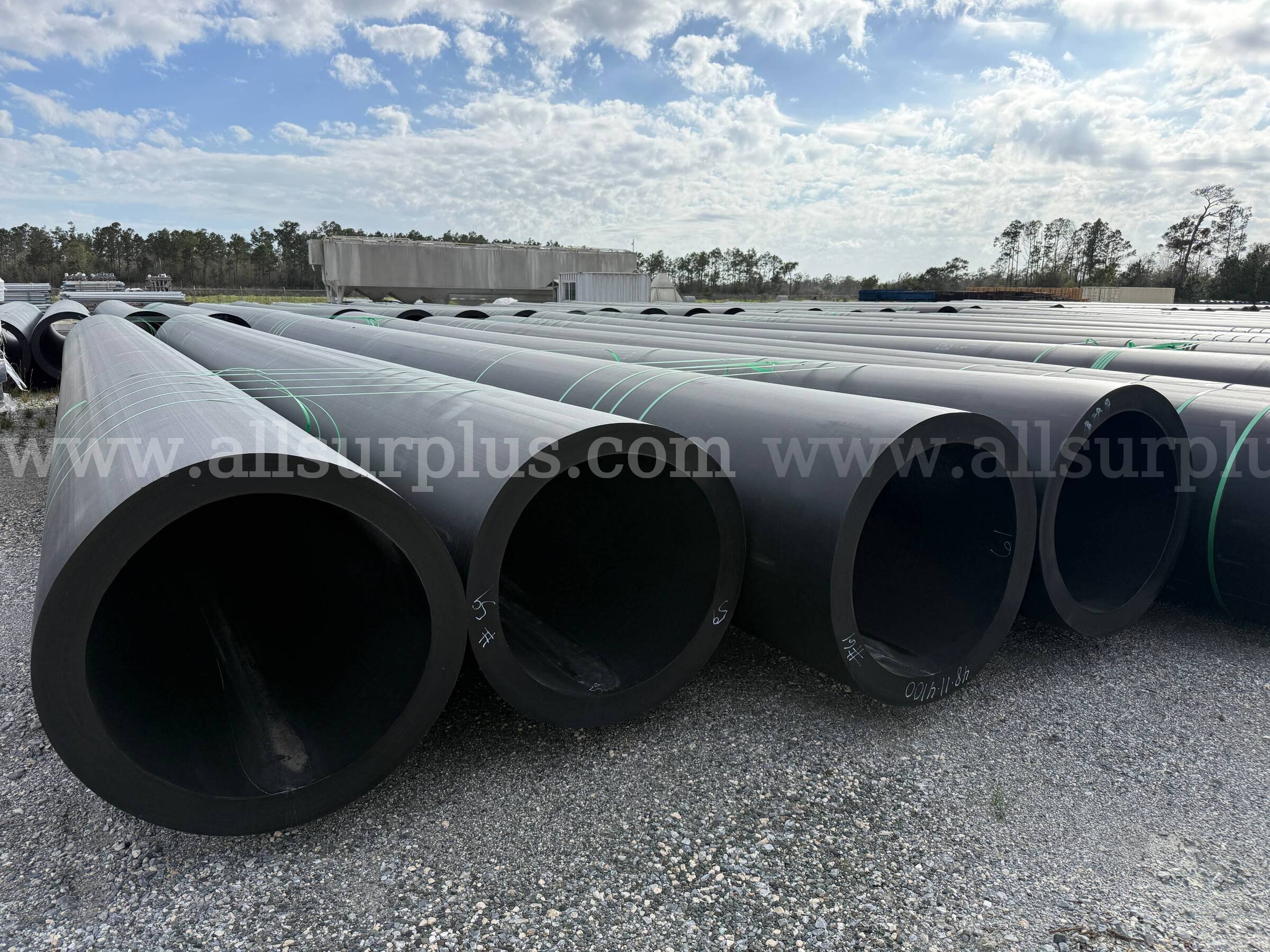 HDPE Pipe, 48in, SDR 11, Straight Runs, Qty 78 joints, plus Ells, Flange Adapters, Backing Rings   Government Surplus Auction - Photo #4