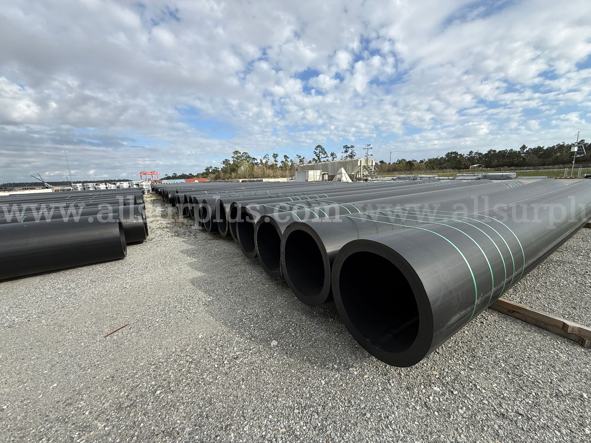 HDPE Pipe, 48in, SDR 11, Straight Runs, Qty 78 joints, plus Ells, Flange Adapters, Backing Rings   Government Surplus Auction - Photo #5