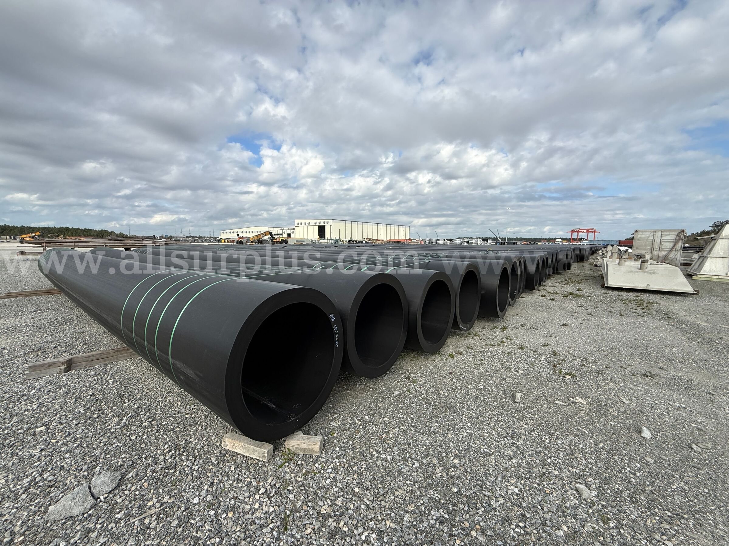 HDPE Pipe, 48in, SDR 11, Straight Runs, Qty 78 joints, plus Ells, Flange Adapters, Backing Rings   Government Surplus Auction - Photo #6