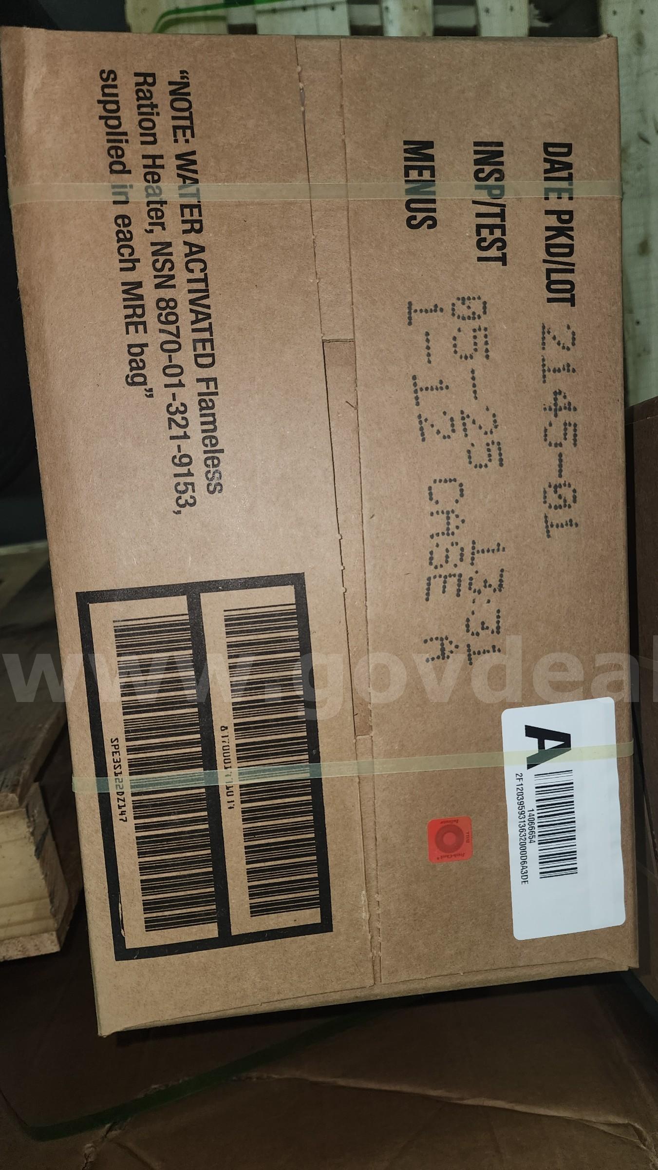 48 Cases of Military Meals Ready to Eat  MRE Case  Government Surplus Auction - Photo #2