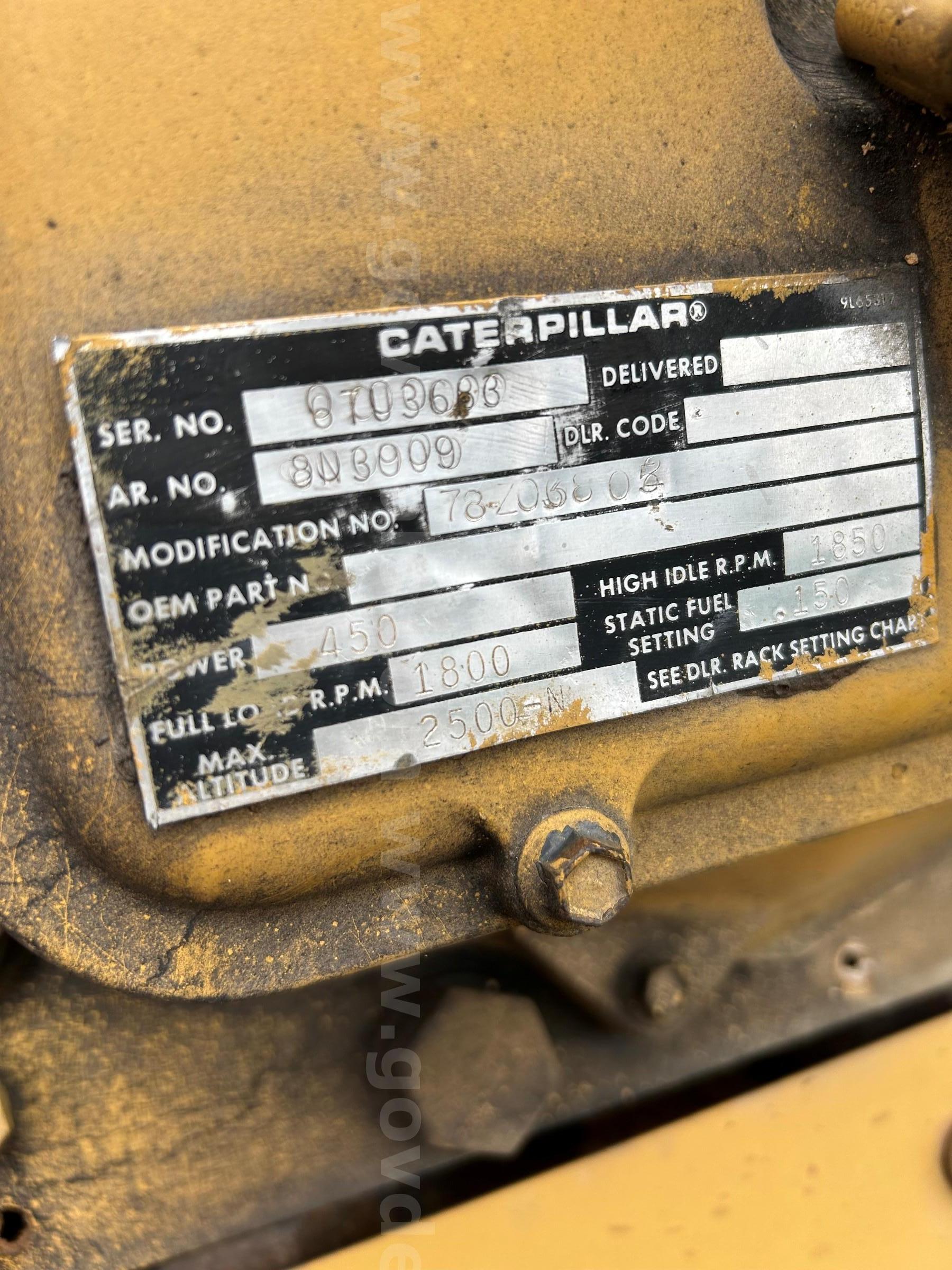 Caterpillar Generator Motor Caterpillar 41A01441 Government Surplus Auction - Photo #2