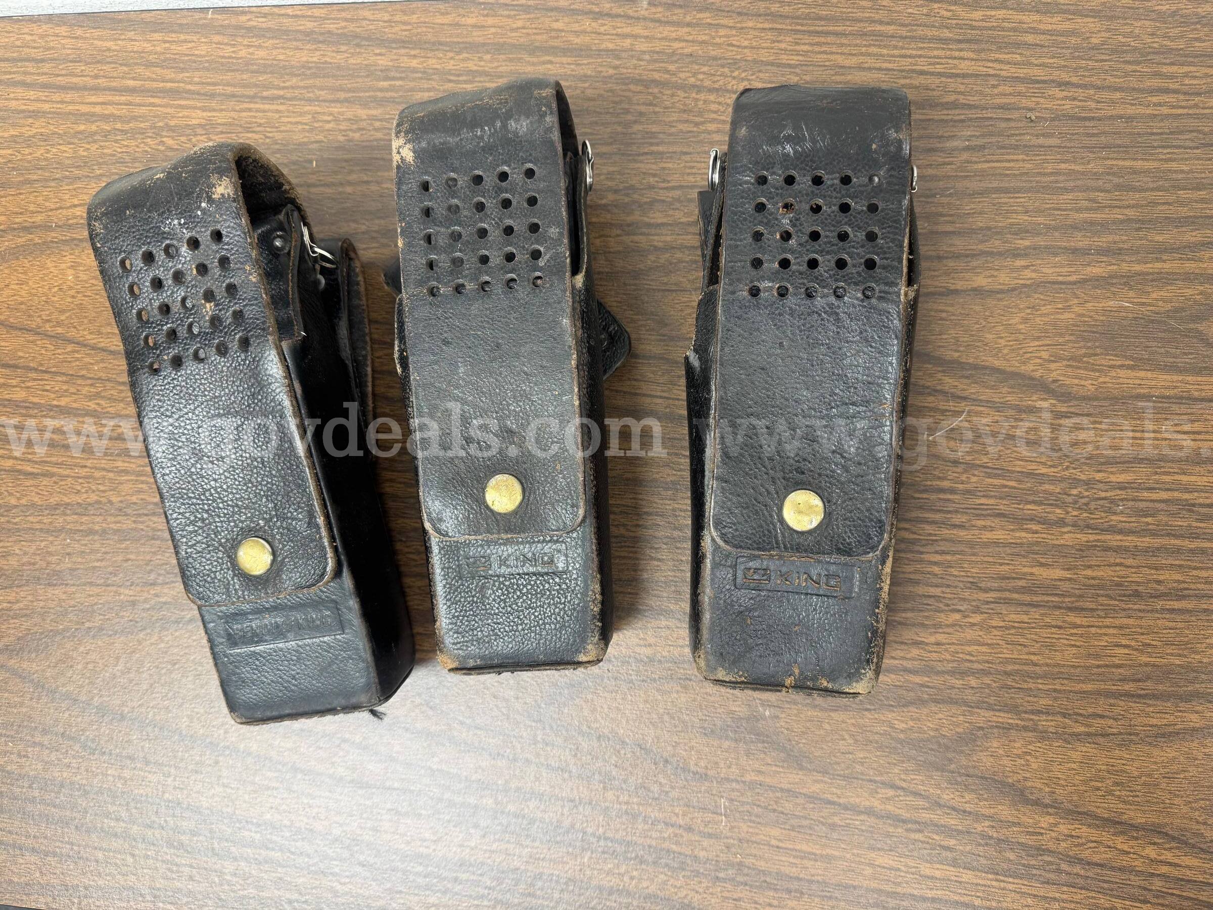 Lot of 3 Bendix King Leather Radio Holsters / Belt Cases   Government Surplus Auction - Primary Photo