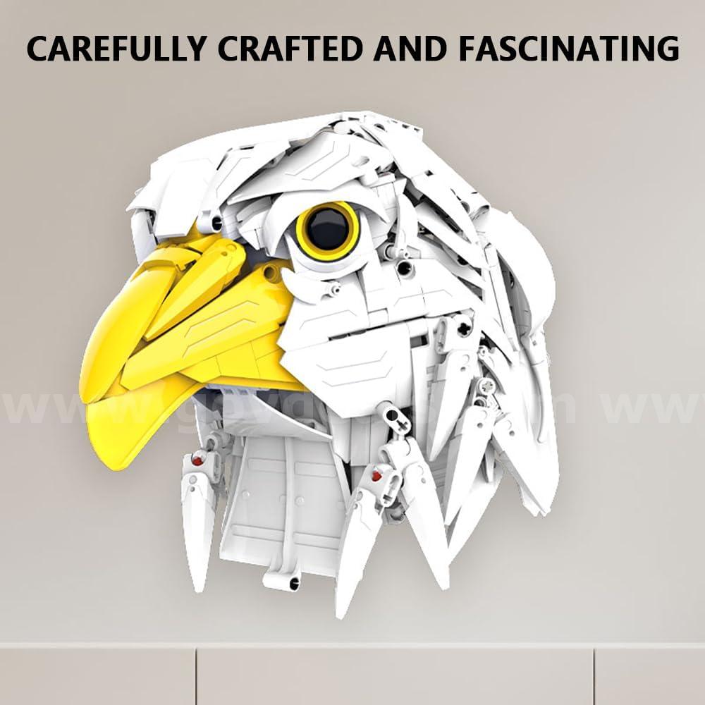 SHIPPING AVAILABLE  DK 5015 Eagle Head Building Blocks Set, 1082 PCS Bionic Wall Mounted & Vertical Ornament(6-09)  5015 Government Surplus Auction - Photo #5