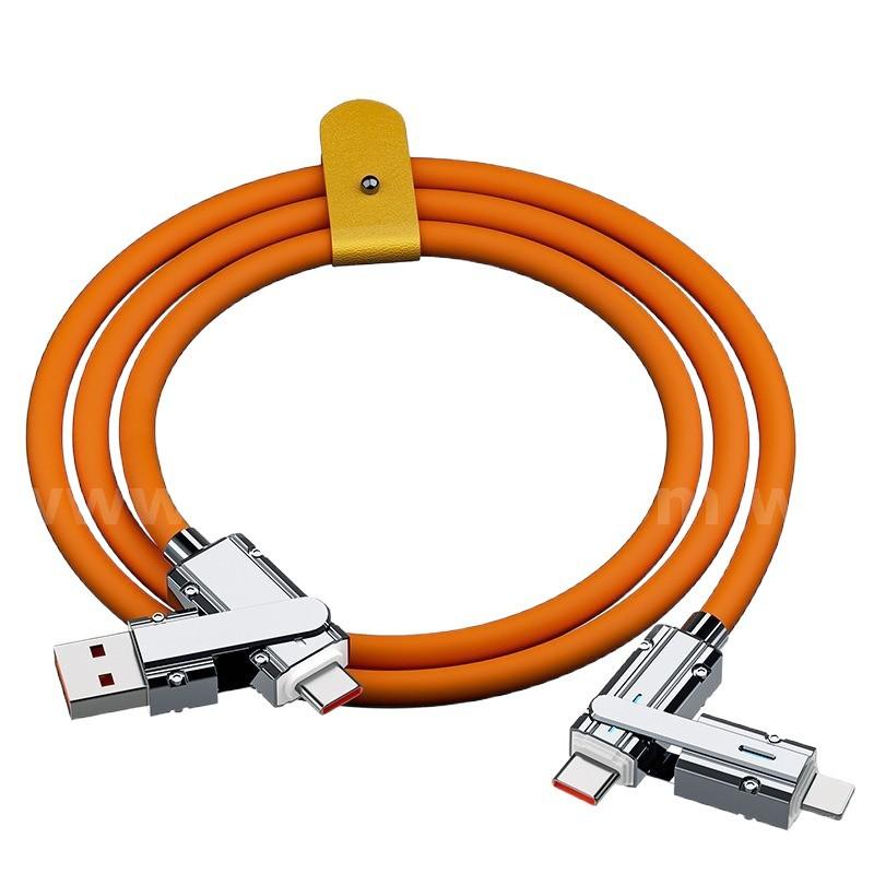 SHIPPING AVAILABLE Lot of 12 New 4-in-1 Fast Charging Cables, 3.4 FT Multi USB Cable with Type-C/Lightning (AA-02)