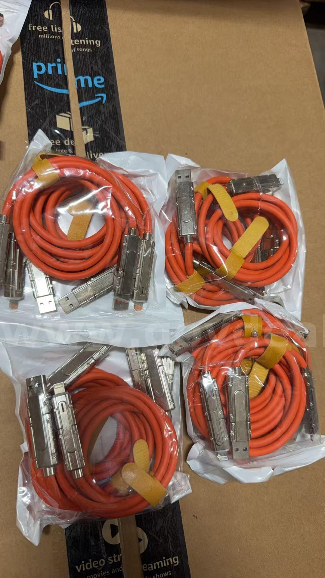 SHIPPING AVAILABLE Lot of 12 New 4-in-1 Fast Charging Cables, 3.4 FT Multi USB Cable with Type-C/Lightning (AA-02) Ford F-150 Government Surplus Auction - Photo #6
