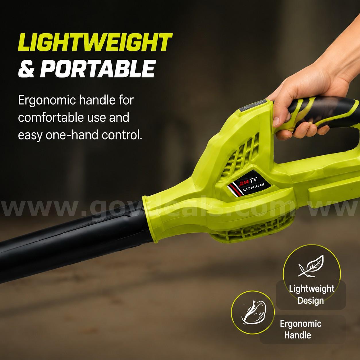 SHIPPING AVAILABLE Cordless Leaf Blower Kit with Battery & Charger, Handheld Electric Blower for Leaves/Dust (AA-010) Dodge Charger Government Surplus Auction - Photo #3