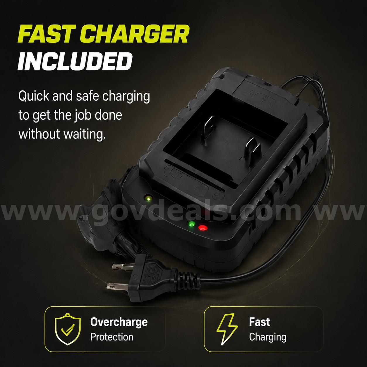 SHIPPING AVAILABLE Cordless Leaf Blower Kit with Battery & Charger, Handheld Electric Blower for Leaves/Dust (AA-010) Dodge Charger Government Surplus Auction - Photo #5