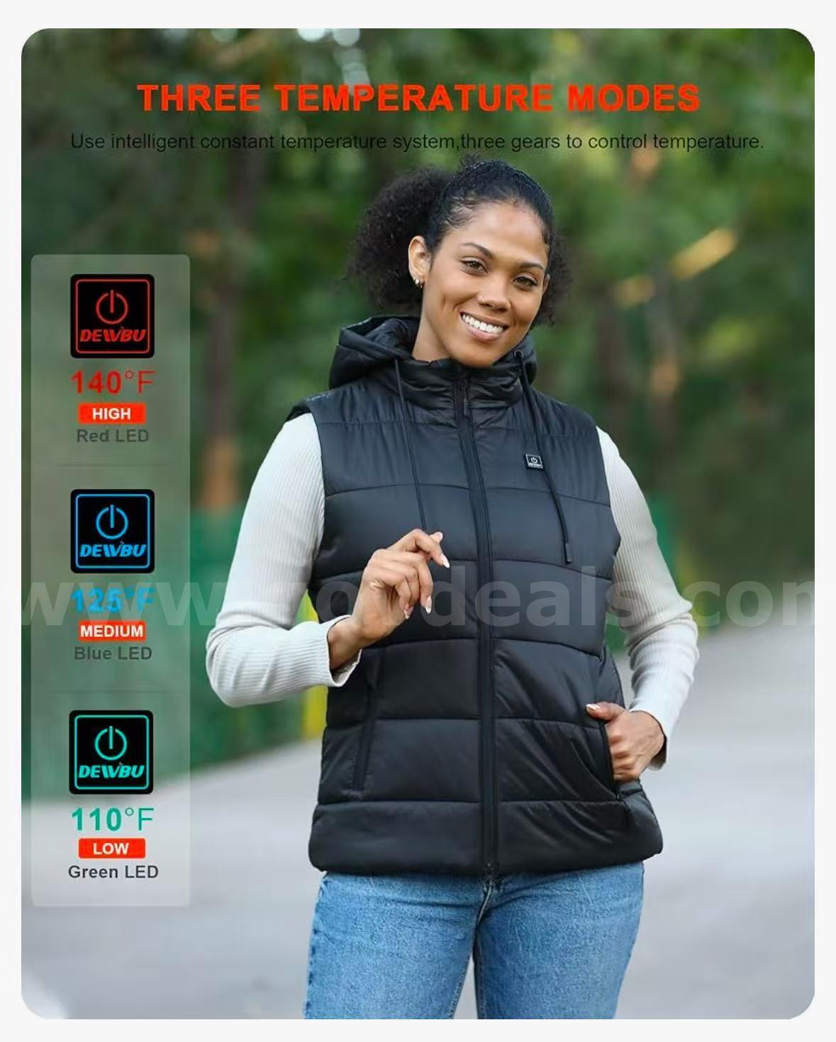 SHIPPING AVAILABLE  Lot of 20,Women's Heated Vest,Lightweight Electric Vest foSMART HEAT ACROSS BODY (AM-01)
