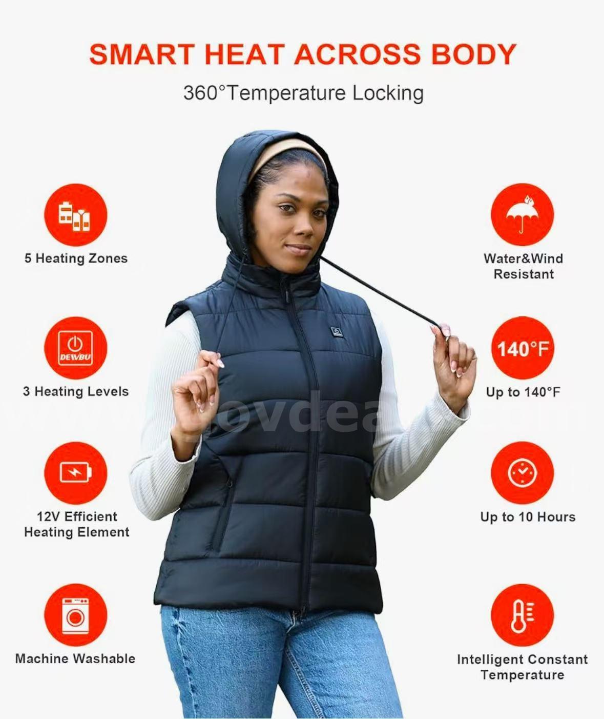 SHIPPING AVAILABLE  Lot of 20,Women's Heated Vest,Lightweight Electric Vest foSMART HEAT ACROSS BODY (AM-01)   Government Surplus Auction - Photo #5