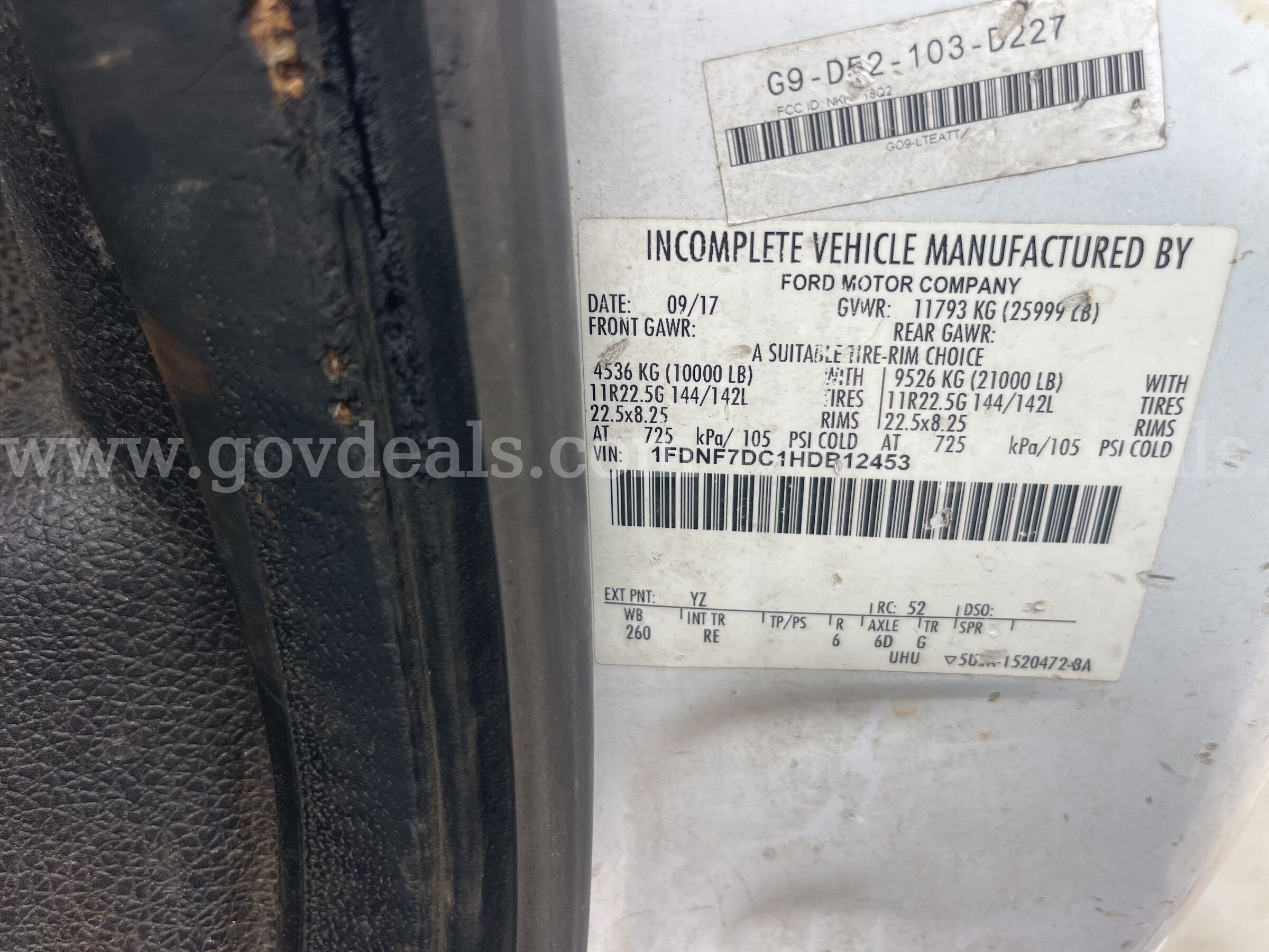 2017 Ford F-750 SD S/A Flatbed Dump Truck Ford 750 Government Surplus Auction - Photo #6
