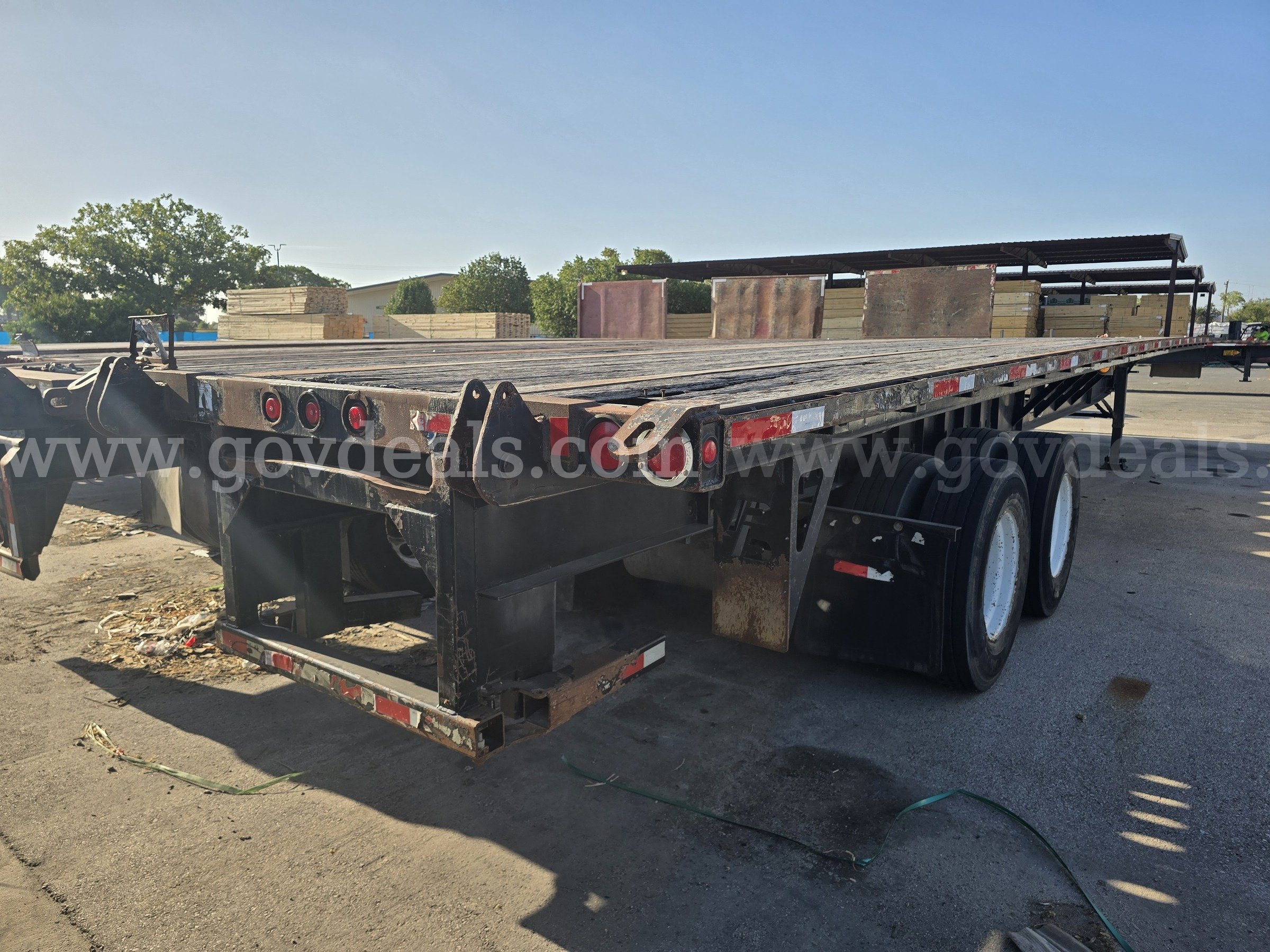 2008 Lufkin T/A Flatbed Trailer Lufkin FL-116T Government Surplus Auction - Photo #3