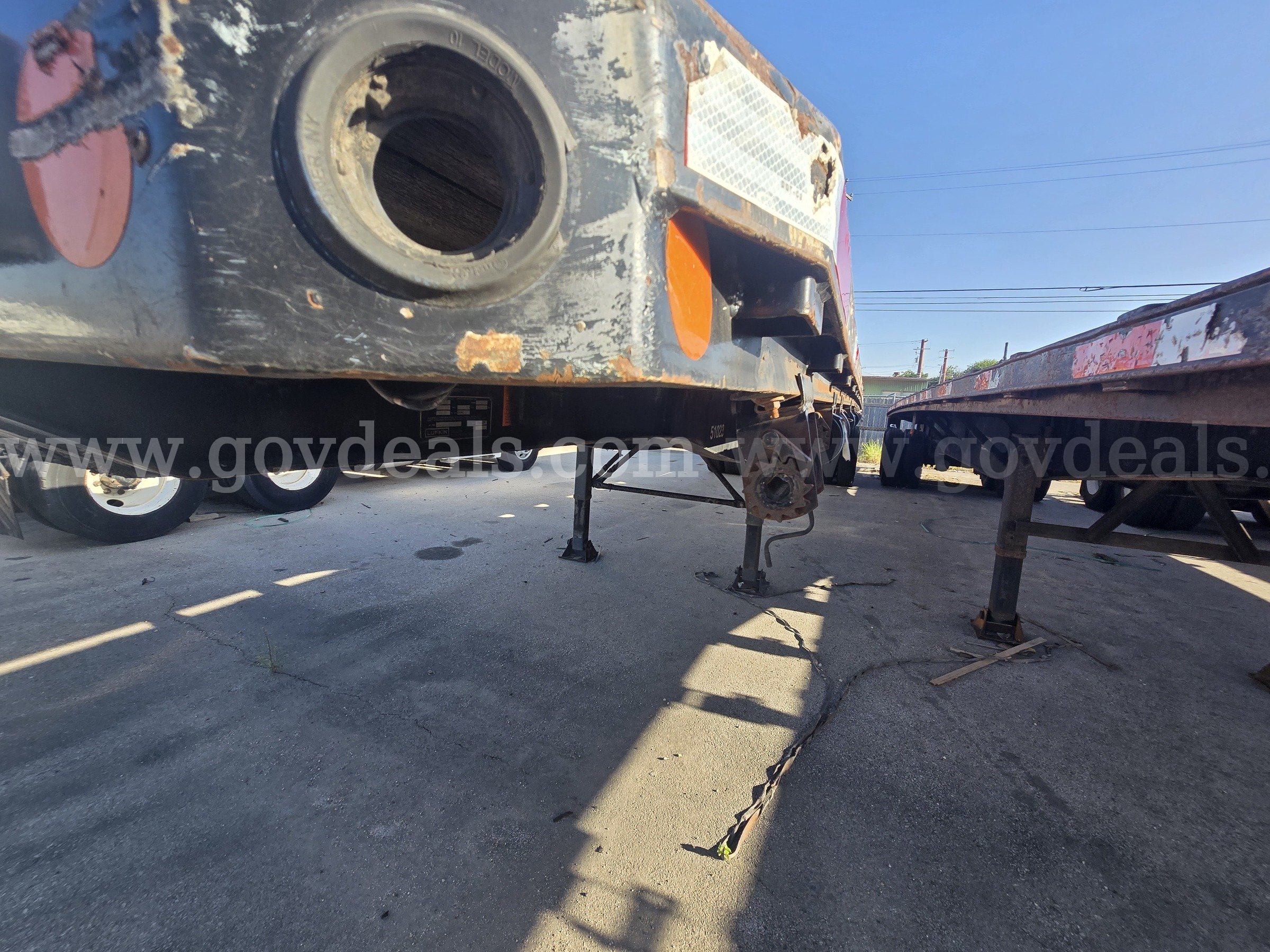 2008 Lufkin T/A Flatbed Trailer Lufkin FL-116T Government Surplus Auction - Photo #6