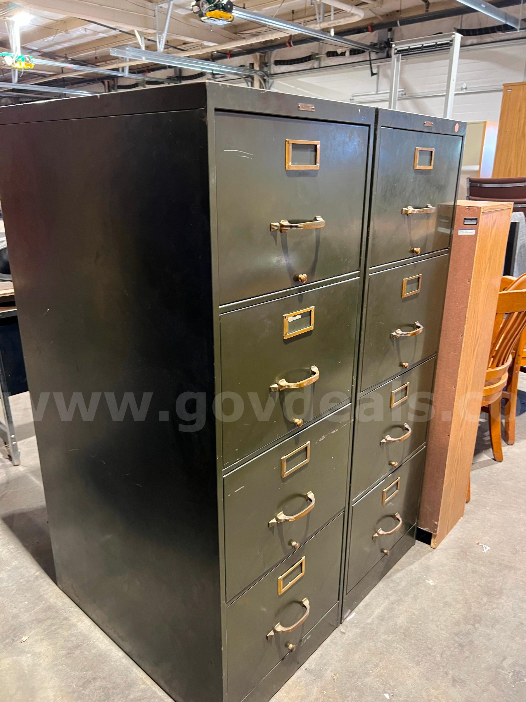 File Cabinets  52" H x 18" W x 28.5" D - Lot of 2   Government Surplus Auction - Photo #2