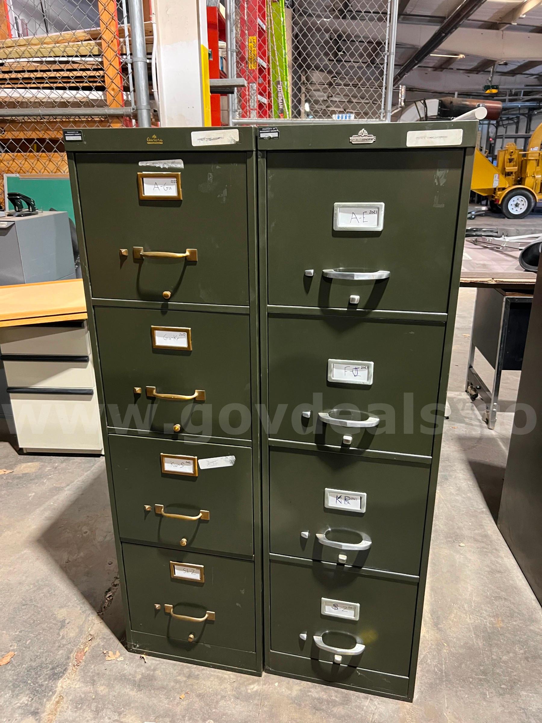 File Cabinets  52" H x 15" W x 28" D - Lot of 2   Government Surplus Auction - Primary Photo