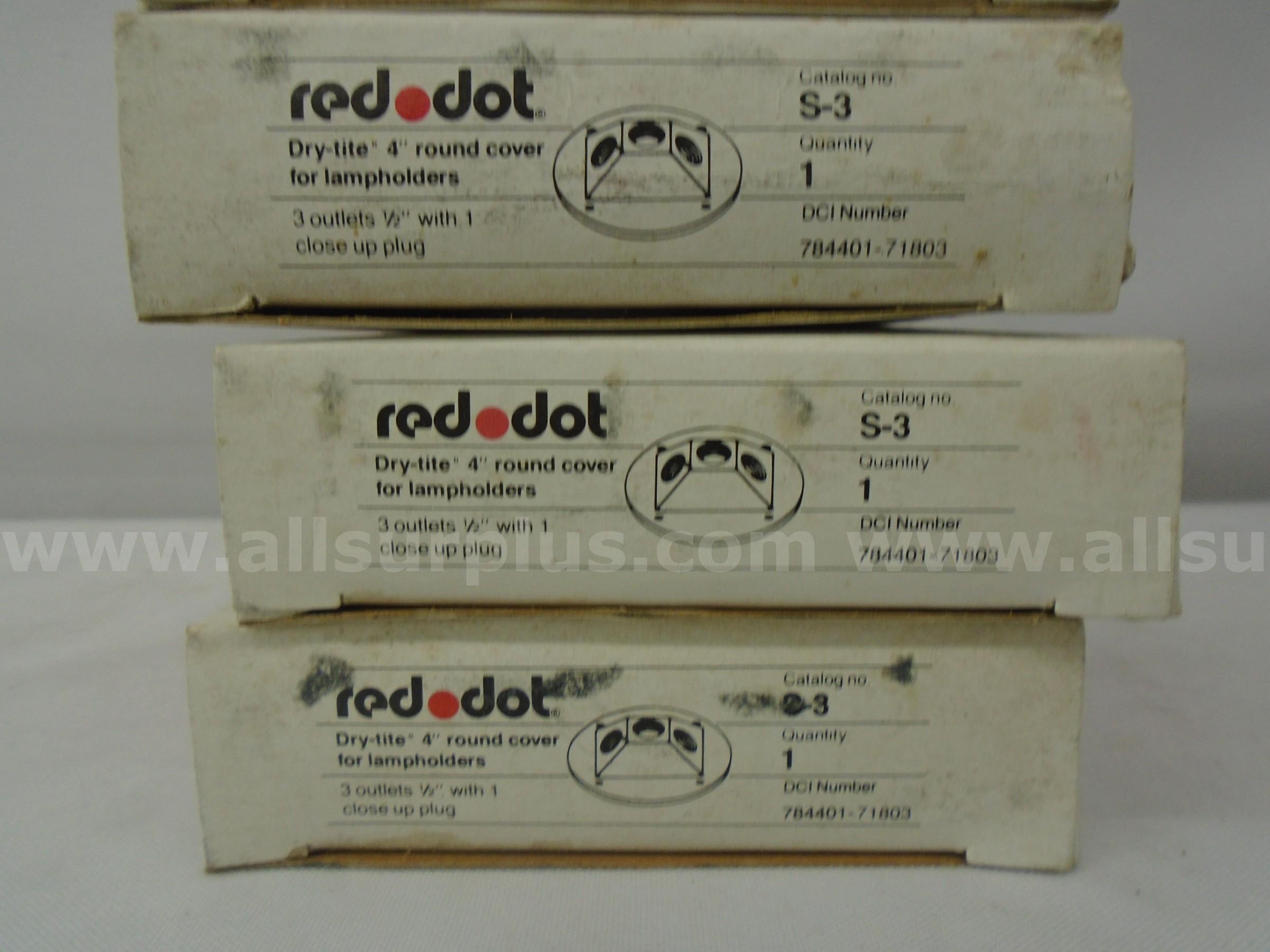 *NEW* (LOT OF 5) RED DOT S-3 DRY-TITE 4" ROUND COVER FOR LAMPHOLDERS   Government Surplus Auction - Photo #3