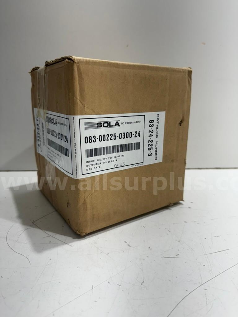 *NEW* SOLA 083-00225-0300-24 DC POWER SUPPLY 83-24-225-3  083 Government Surplus Auction - Primary Photo