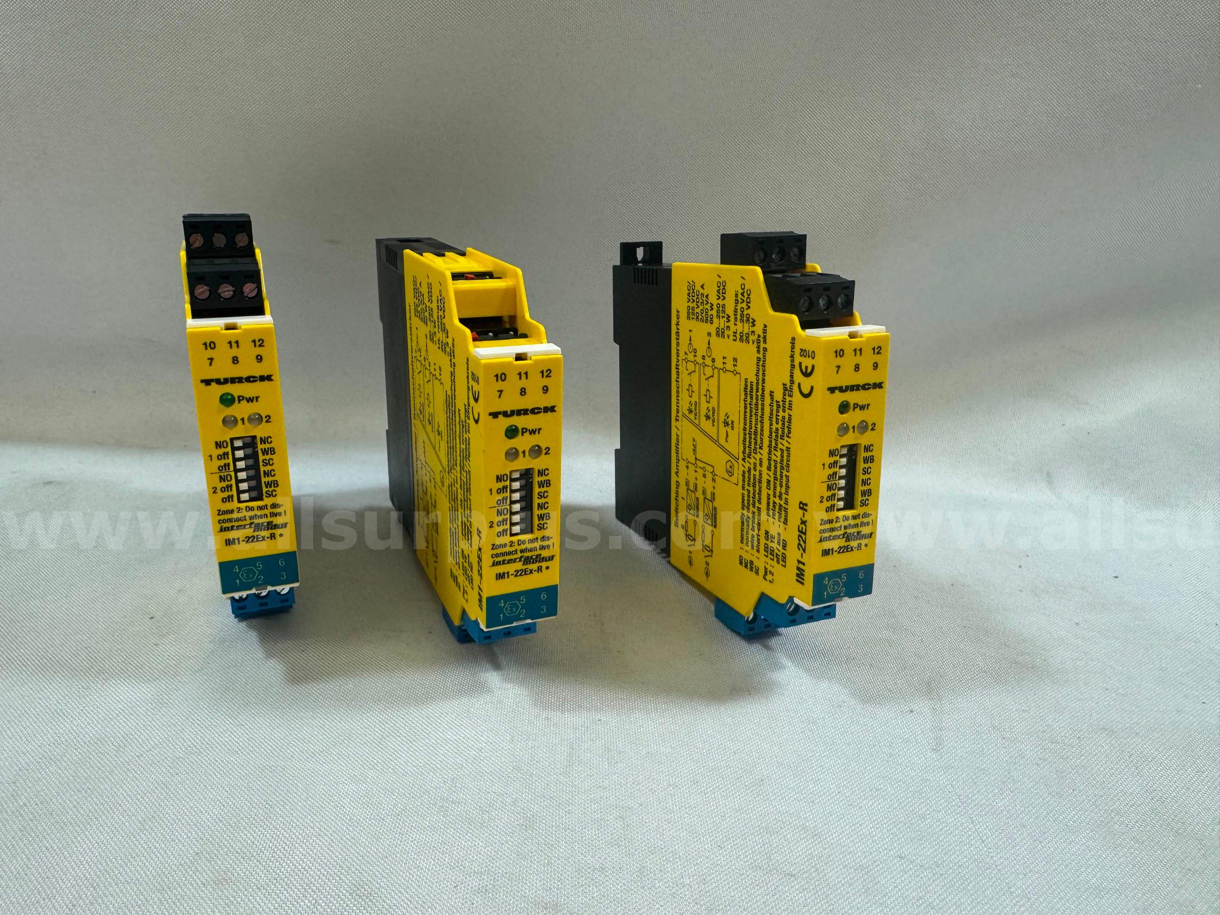 (LOT OF 3) TURCK IM1-22EX-R ISOLATING SWITCHING AMPLIFIER   Government Surplus Auction - Primary Photo