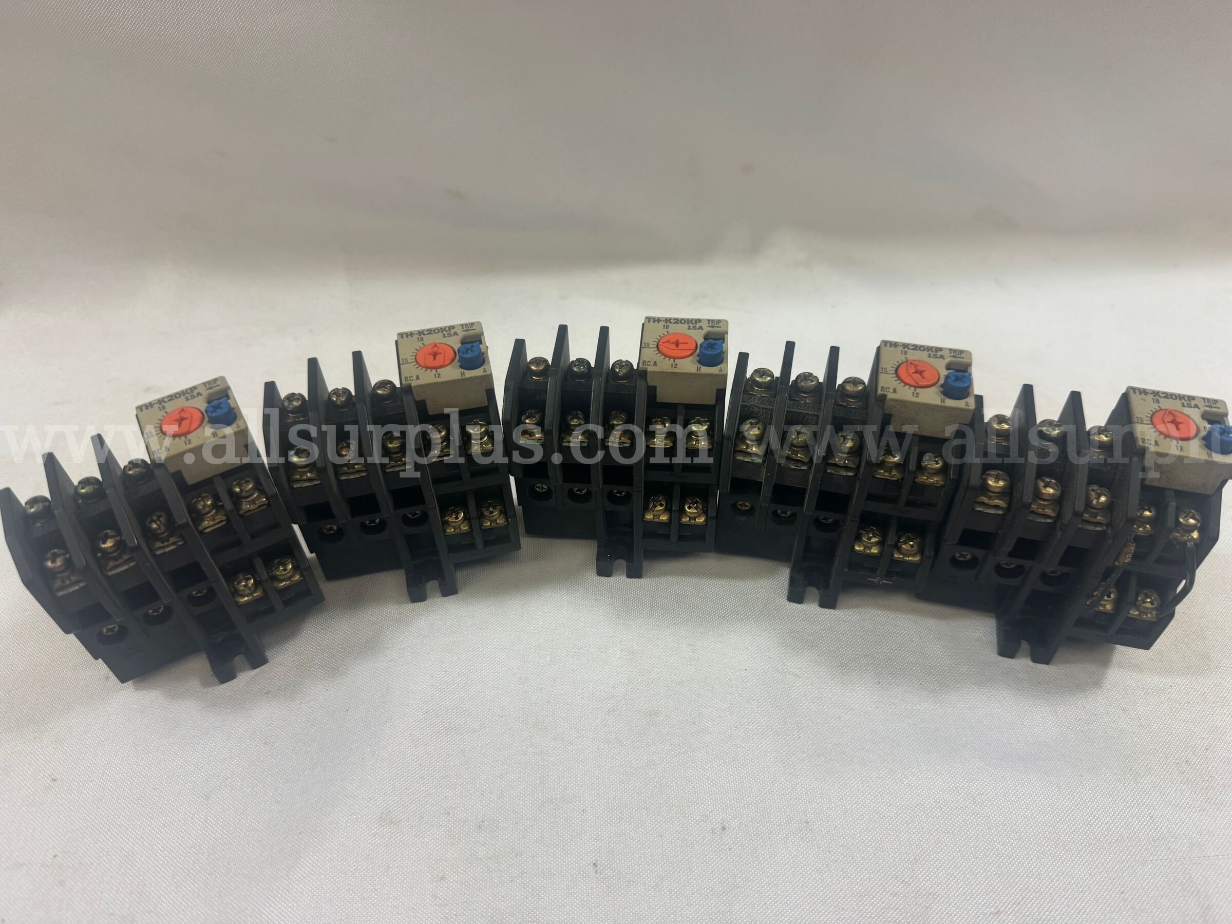 (LOT OF 5) MITSUBISHI TH-K20KP THERMAL OVERLOAD RELAY