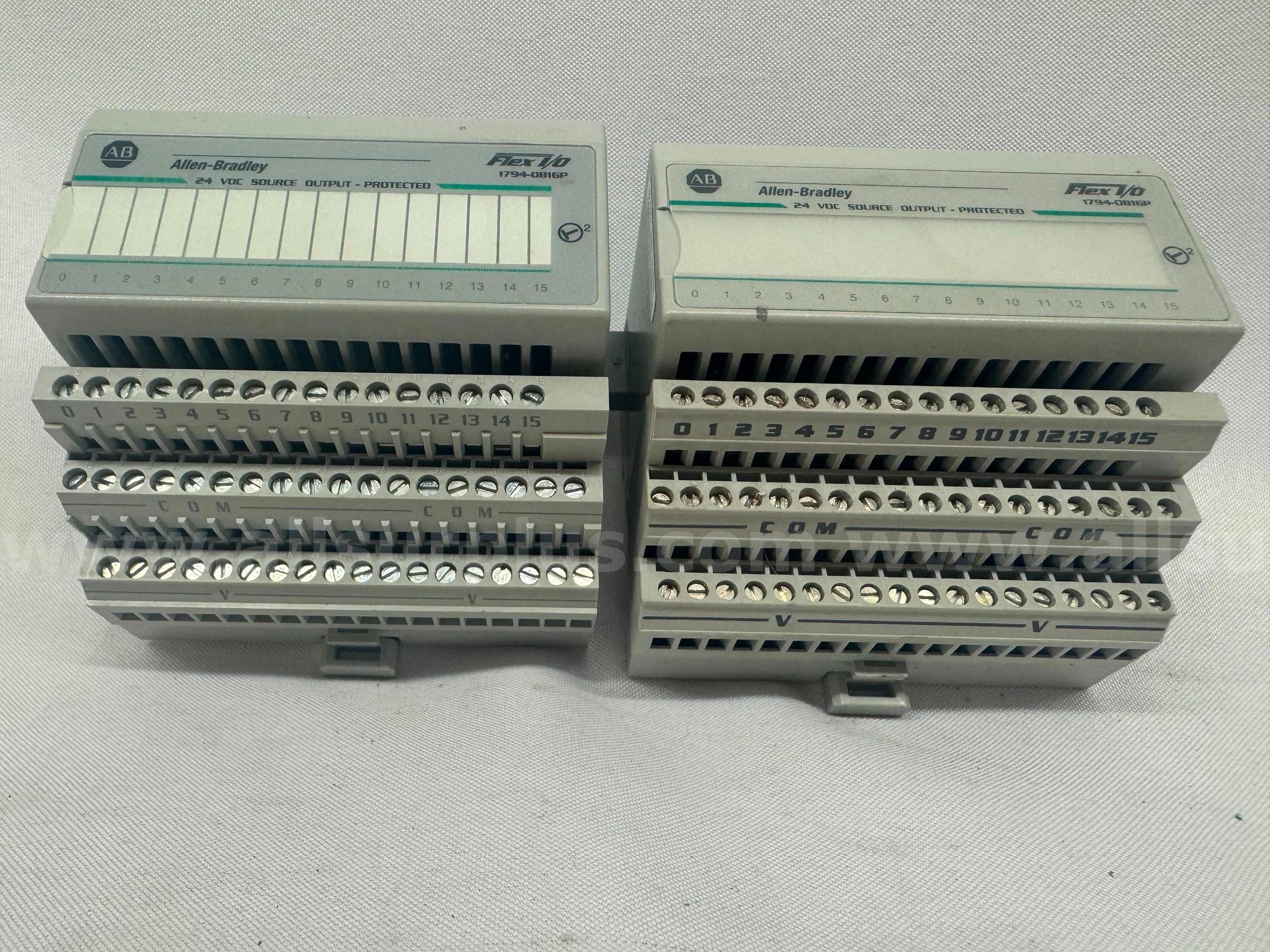 (LOT OF 2) ALLEN BRADLEY 1794-OB16P FLEX I/O OUTPUT MODULE 24VDC  1794 Government Surplus Auction - Photo #2