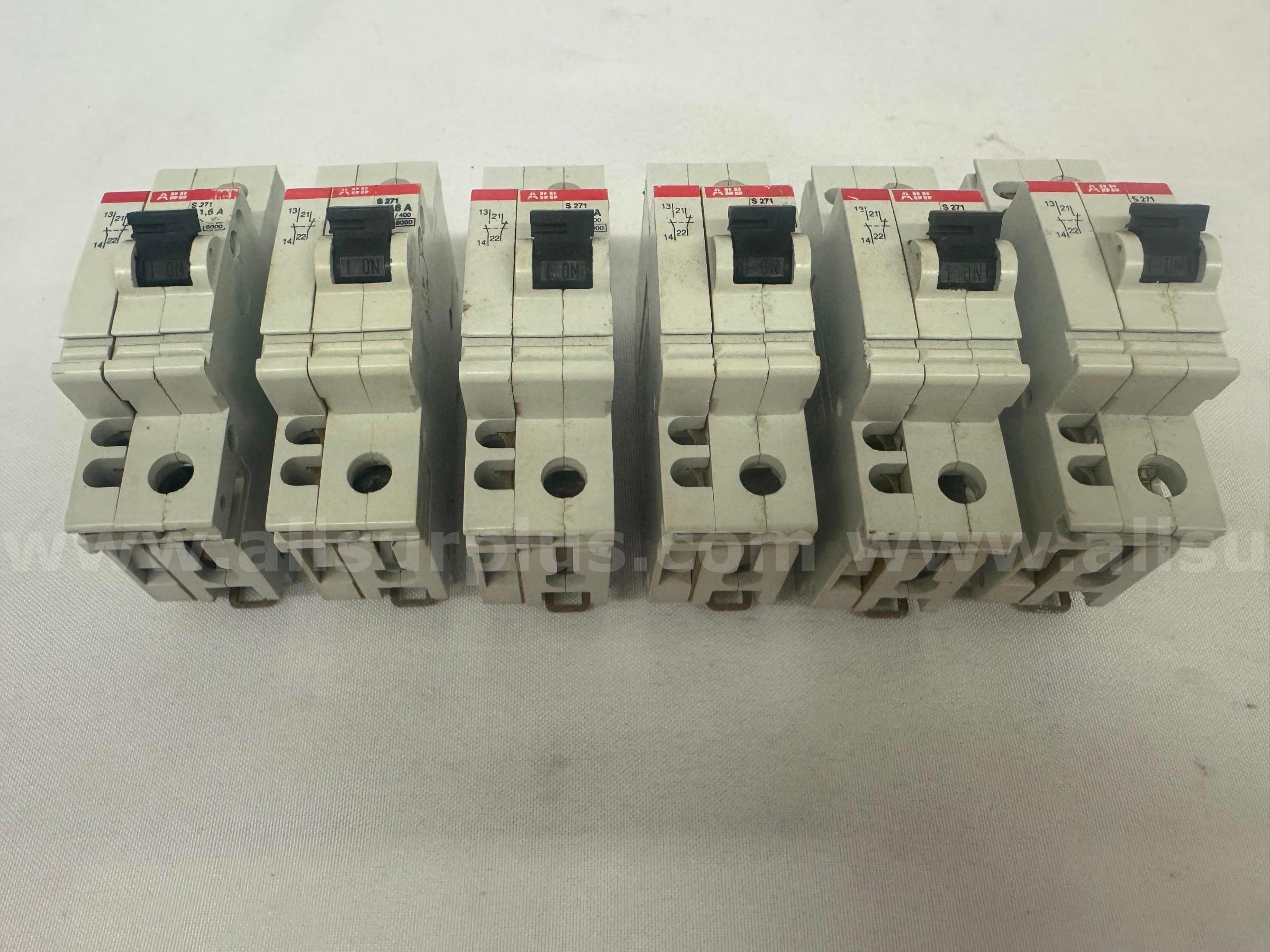 (LOT OF 6) ABB S 271 Z1 CIRCUIT BREAKER 6A 1-POLE  271 Government Surplus Auction - Photo #5