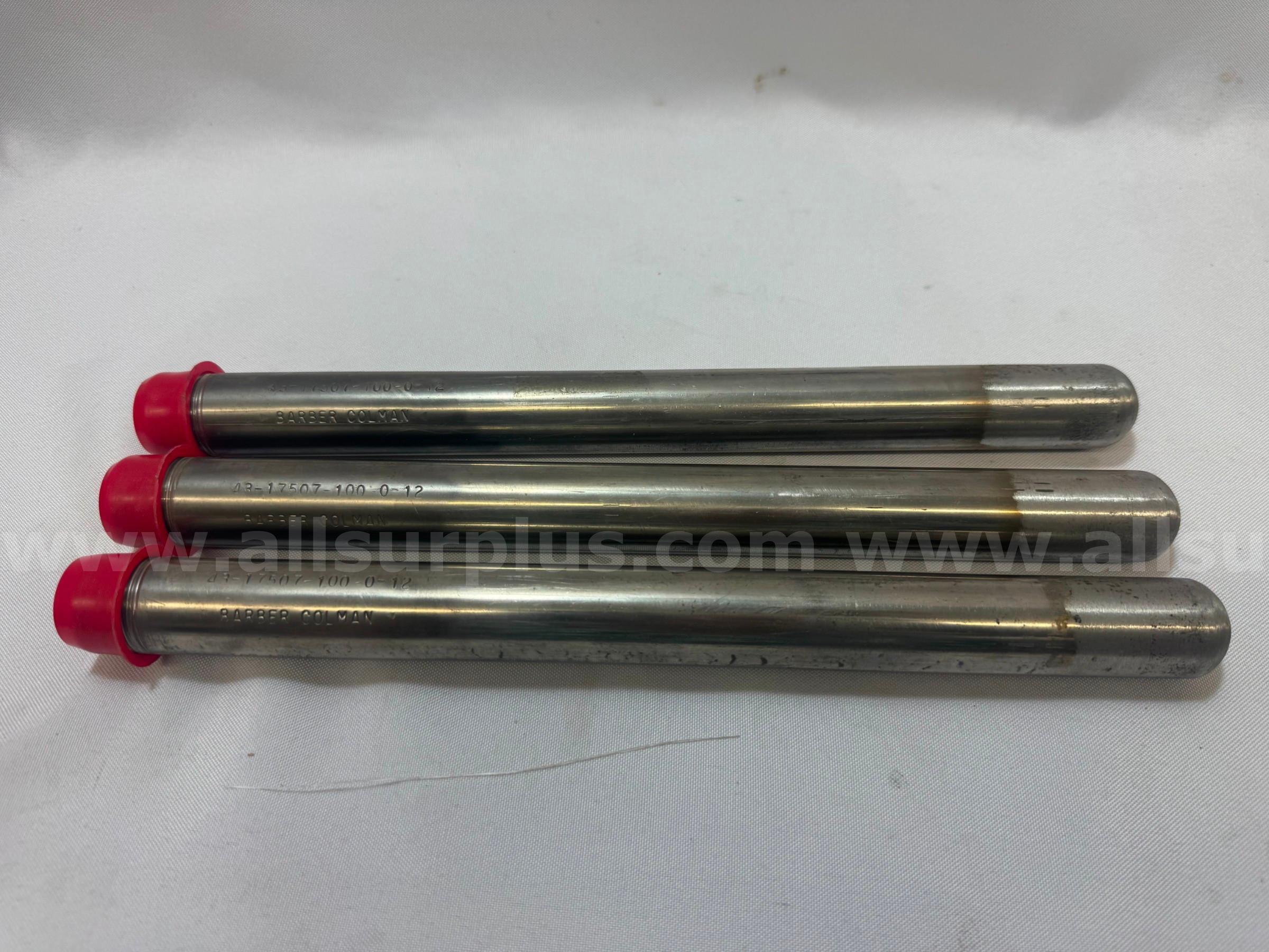 (LOT OF 3) BARBER-COLEMAN 43-17507-100-0-12 THERMOCOUPLE PROTECTION TUBE  100 Government Surplus Auction - Primary Photo
