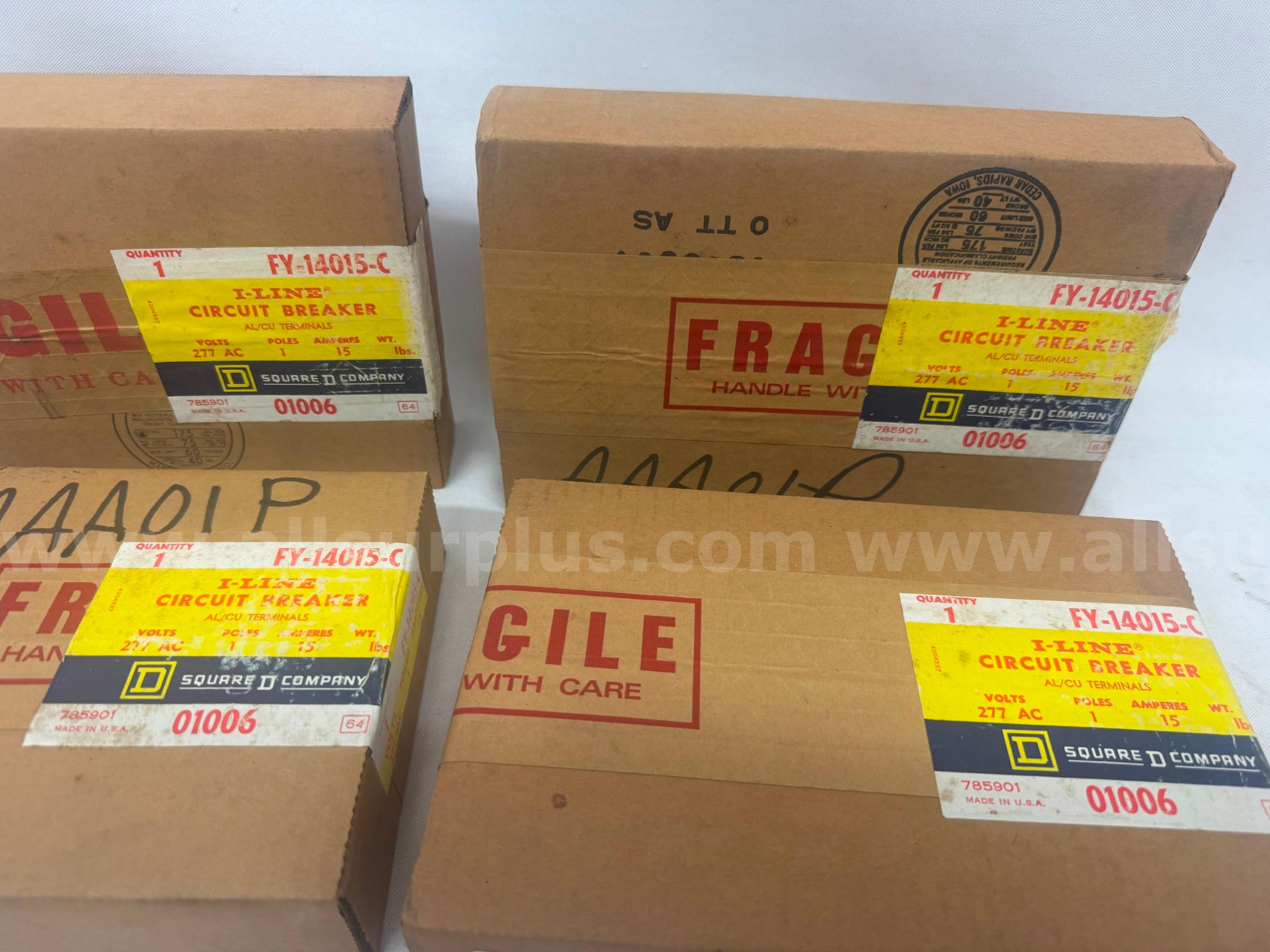 *NEW* (LOT of 4) SQUARE D FY-14015-C CIRCUIT BREAKER   Government Surplus Auction - Photo #3