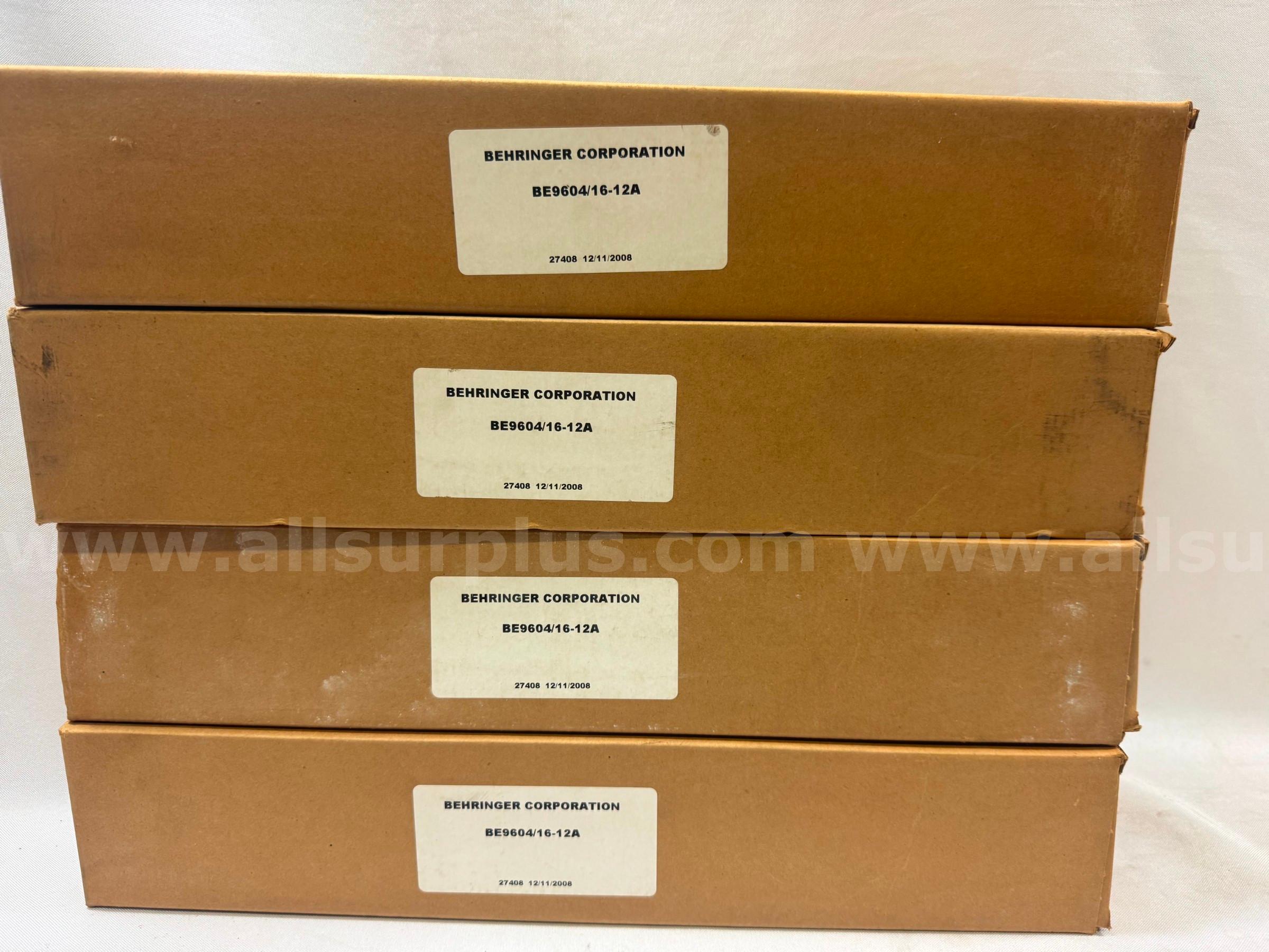 *NEW* (LOT of 4) BEHRINGER CORPORATION BE9604/16-12A HYDRAULIC FILTER  ELEMENT CARTRIDGE 16" / 12 MICRON  BE9604 Government Surplus Auction - Primary Photo