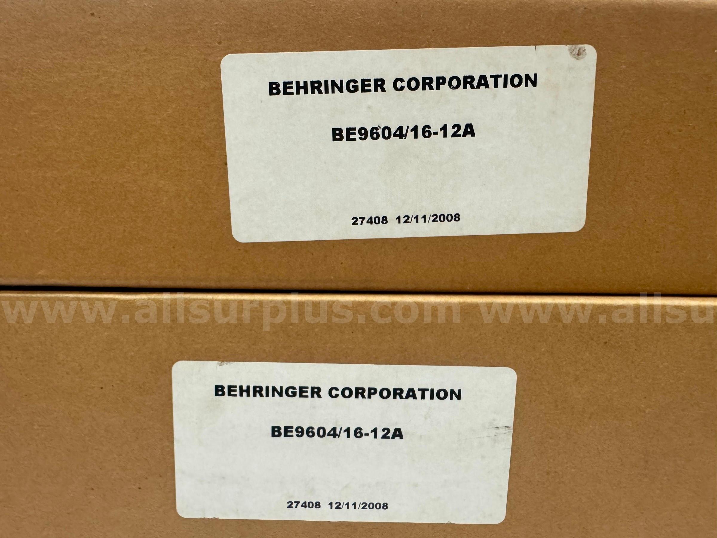 *NEW* (LOT of 4) BEHRINGER CORPORATION BE9604/16-12A HYDRAULIC FILTER  ELEMENT CARTRIDGE 16" / 12 MICRON  BE9604 Government Surplus Auction - Photo #2