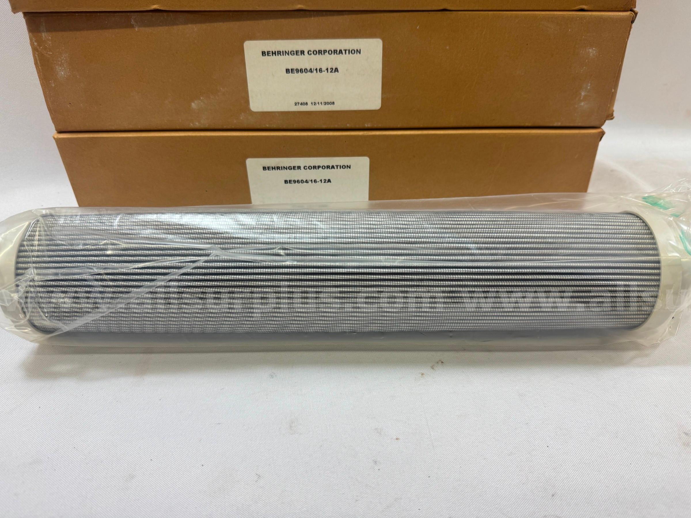 *NEW* (LOT of 4) BEHRINGER CORPORATION BE9604/16-12A HYDRAULIC FILTER  ELEMENT CARTRIDGE 16" / 12 MICRON  BE9604 Government Surplus Auction - Photo #4