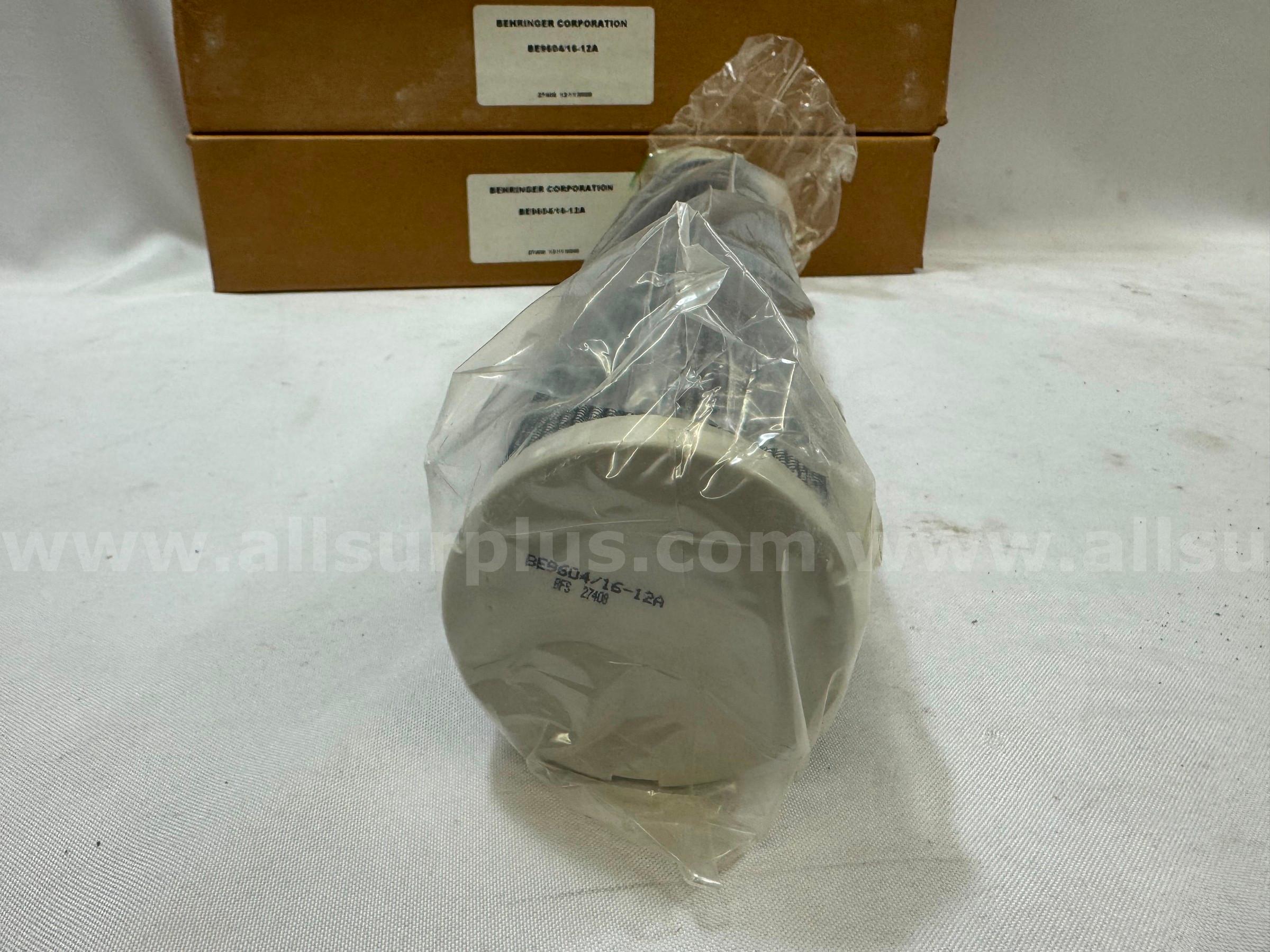 *NEW* (LOT of 4) BEHRINGER CORPORATION BE9604/16-12A HYDRAULIC FILTER  ELEMENT CARTRIDGE 16" / 12 MICRON  BE9604 Government Surplus Auction - Photo #5