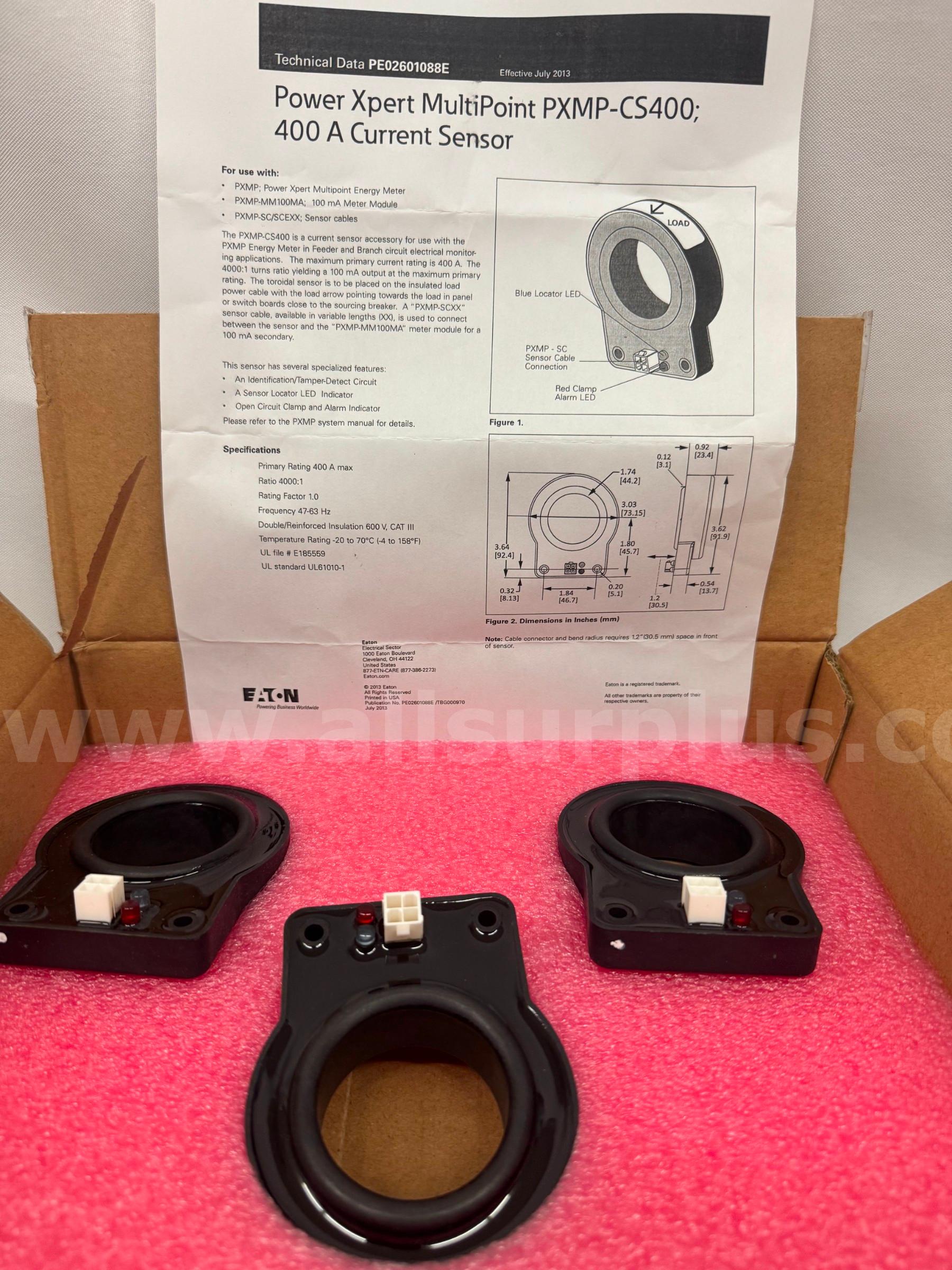 *NEW* EATON / CUTLER-HAMMER PXMP-SCE8-3 CURRENT SENSOR CABLE KIT 400A  400A Government Surplus Auction - Photo #3