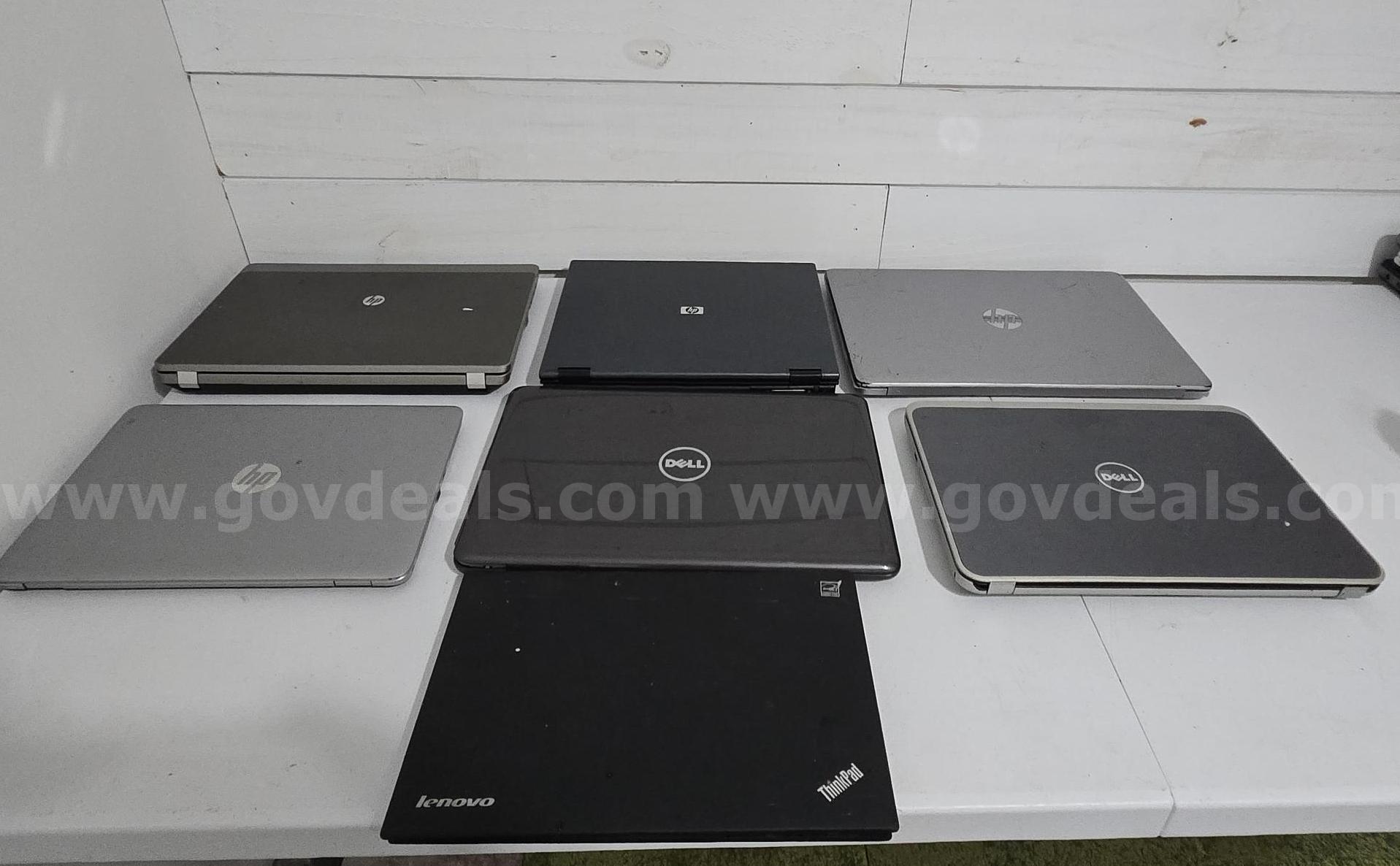 Mixed Surplus Lot of 7 various Laptops for Parts or Repair